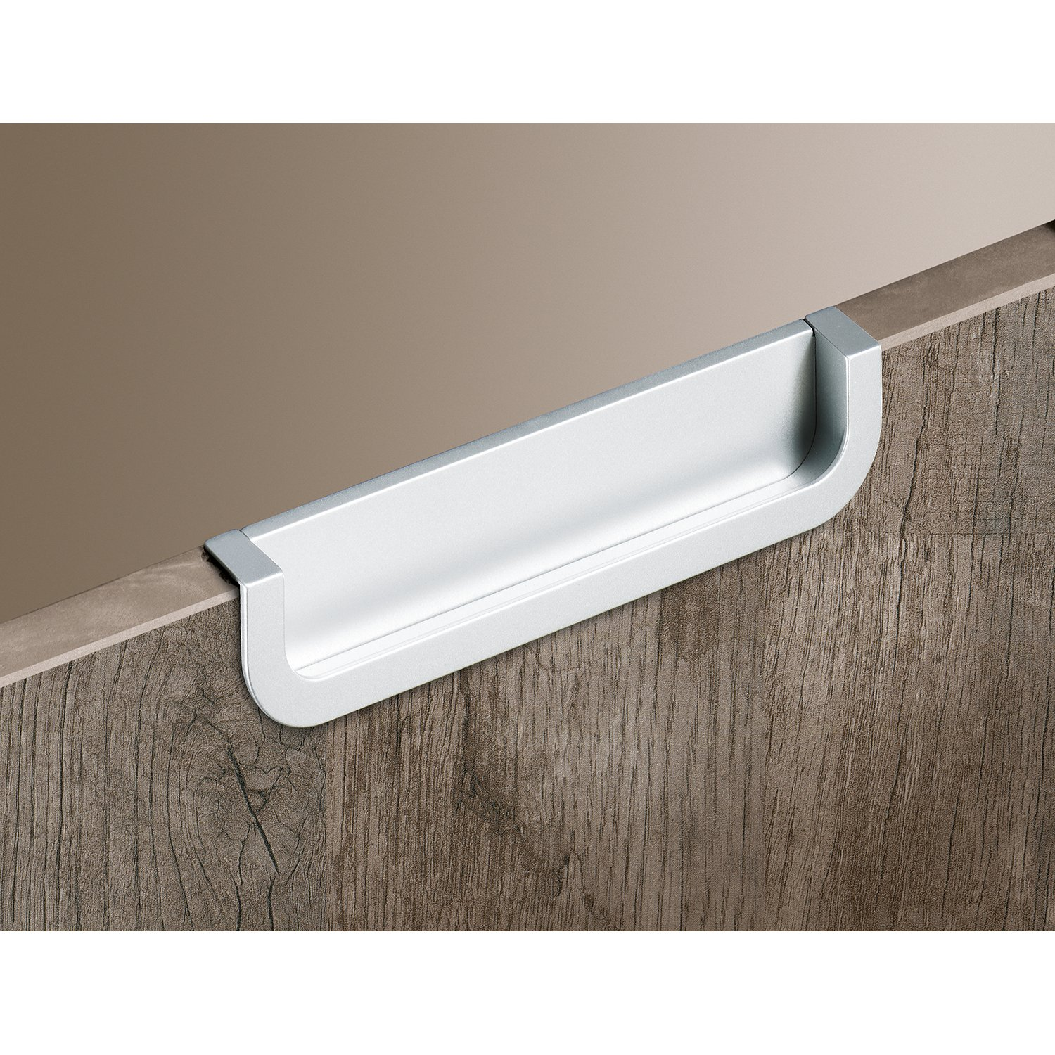 greep om in te laten Athena, boorafstand 160, L 170 mm, B 19 mm, H 36 mm, Aluminiumkleurig