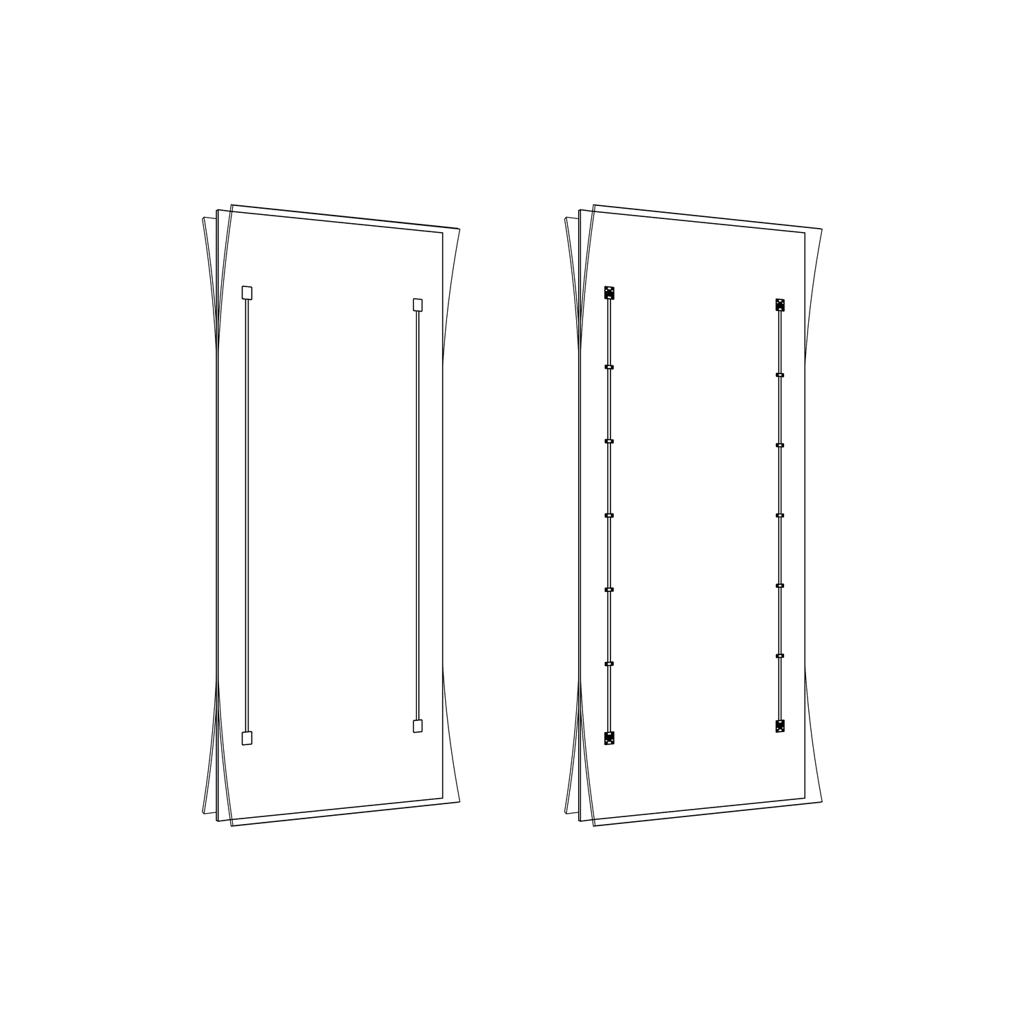 Hawa deurrechttrekker h2240-2850 mm zwart (2 st)