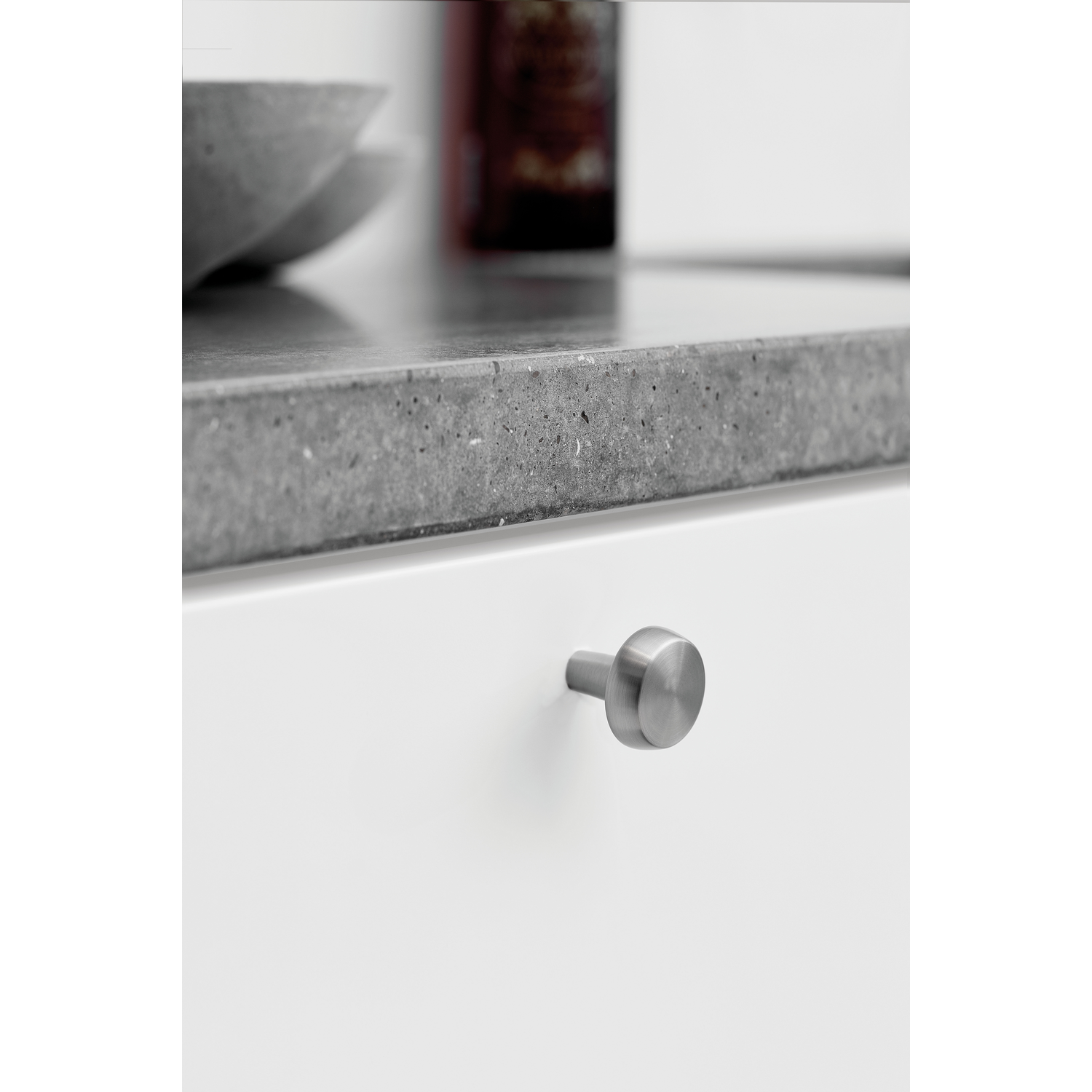 Knop AUTUMN Ø36 H34 zamak rvs-look