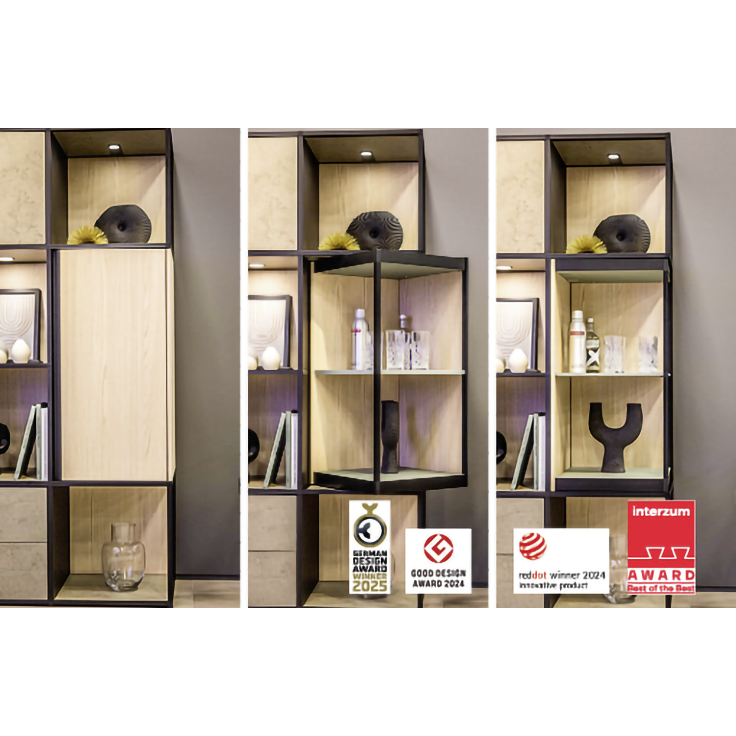 FurnSpin S met Push to open Silent, installatiepositie links