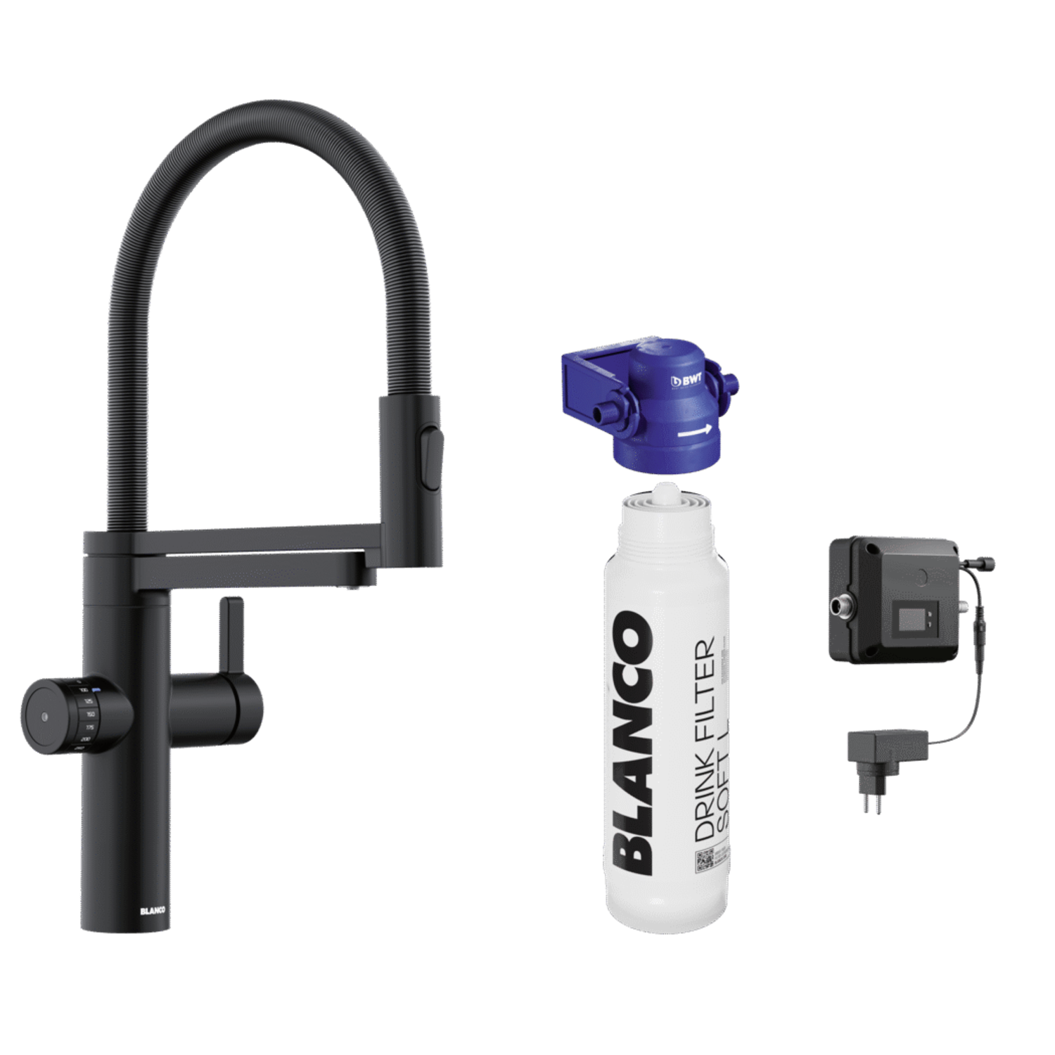 Blanco drink.filter Evol-S pro zwart mat