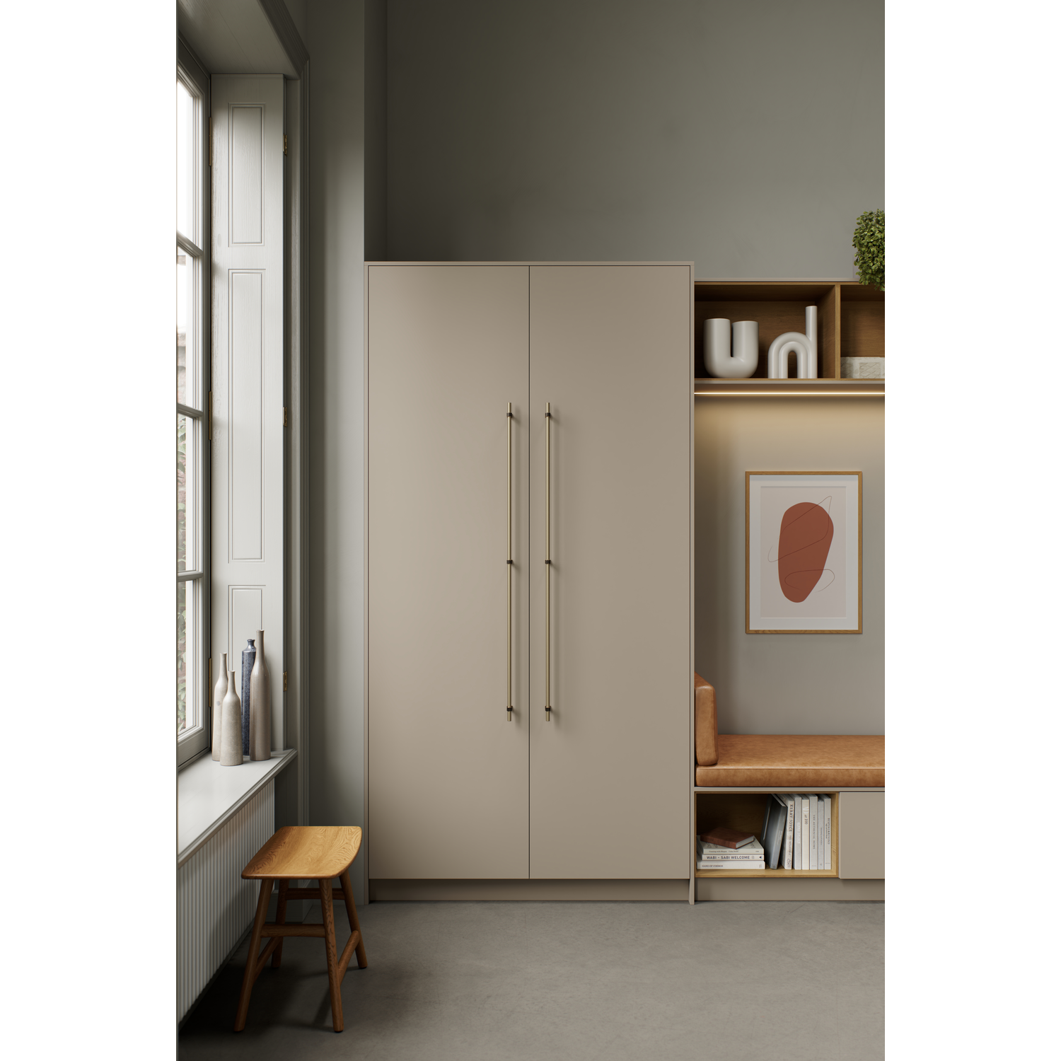 Greep BOND BA1088 antiek bruin/geborsteld goud
