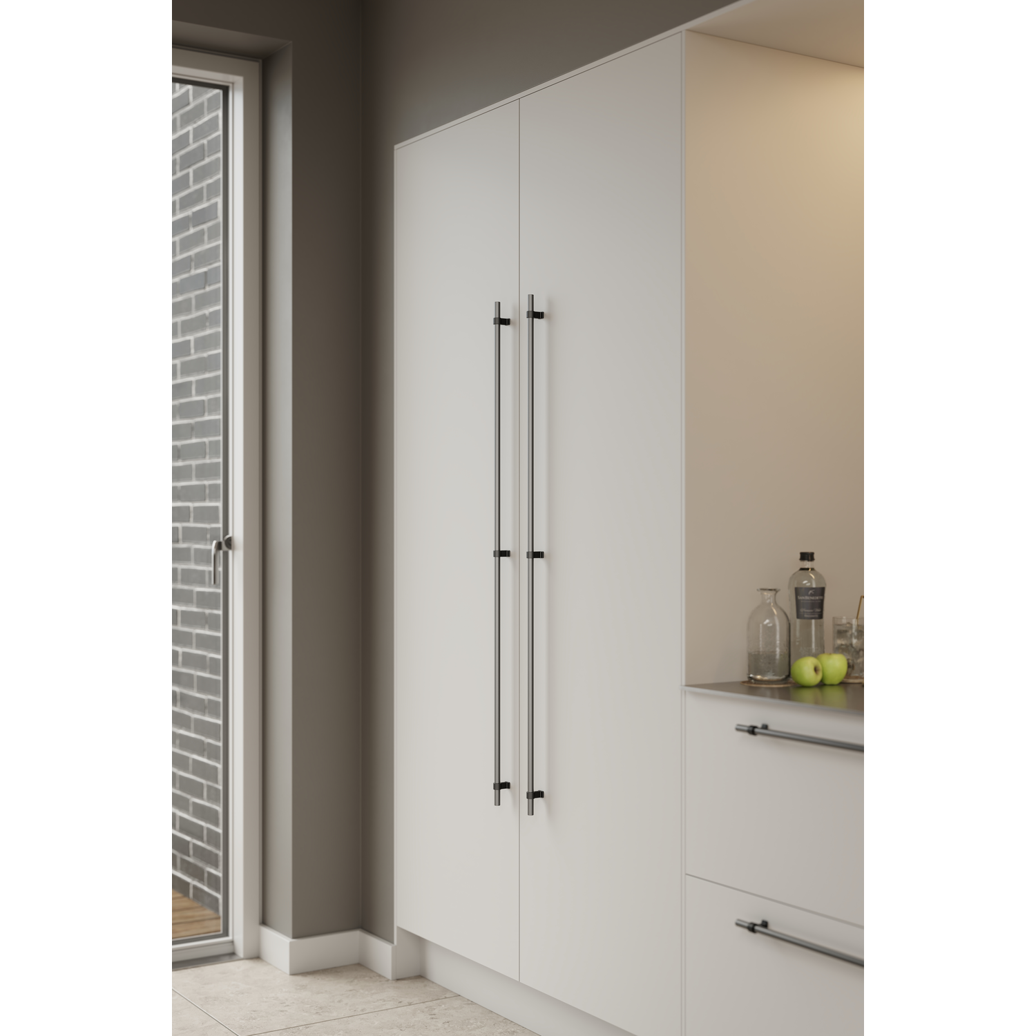 Greep BOND BA1088 L1178 mat zwart/gunmetal
