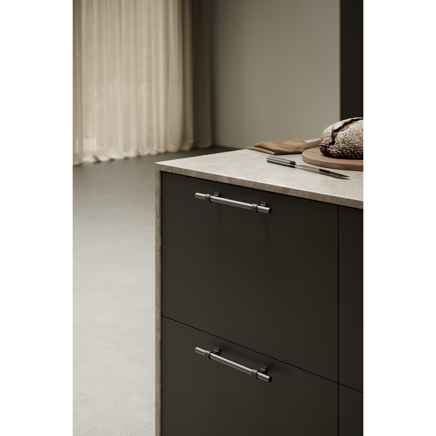 Greep bond ba160 l250 mat zwart/gunmetal