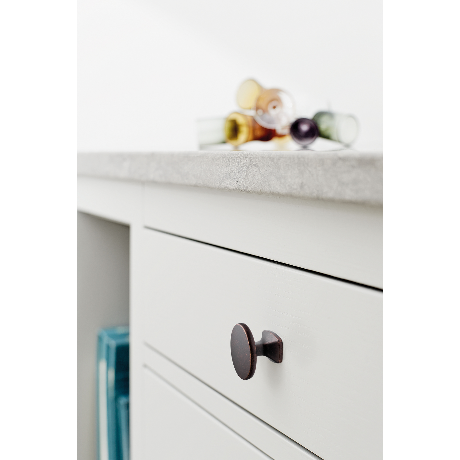 Knop Classic ø34x28 zamak antiek bruin