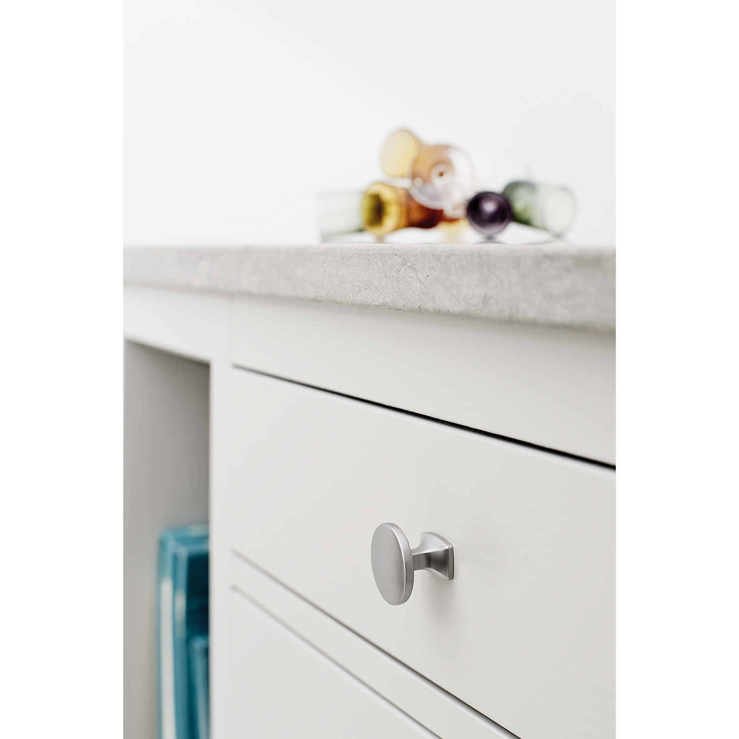 Knop Classic ø34x28 zamak RVS-look