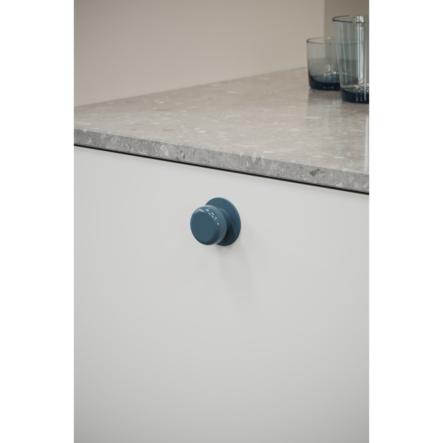 Knop COLETTE BA16 zamak blauw