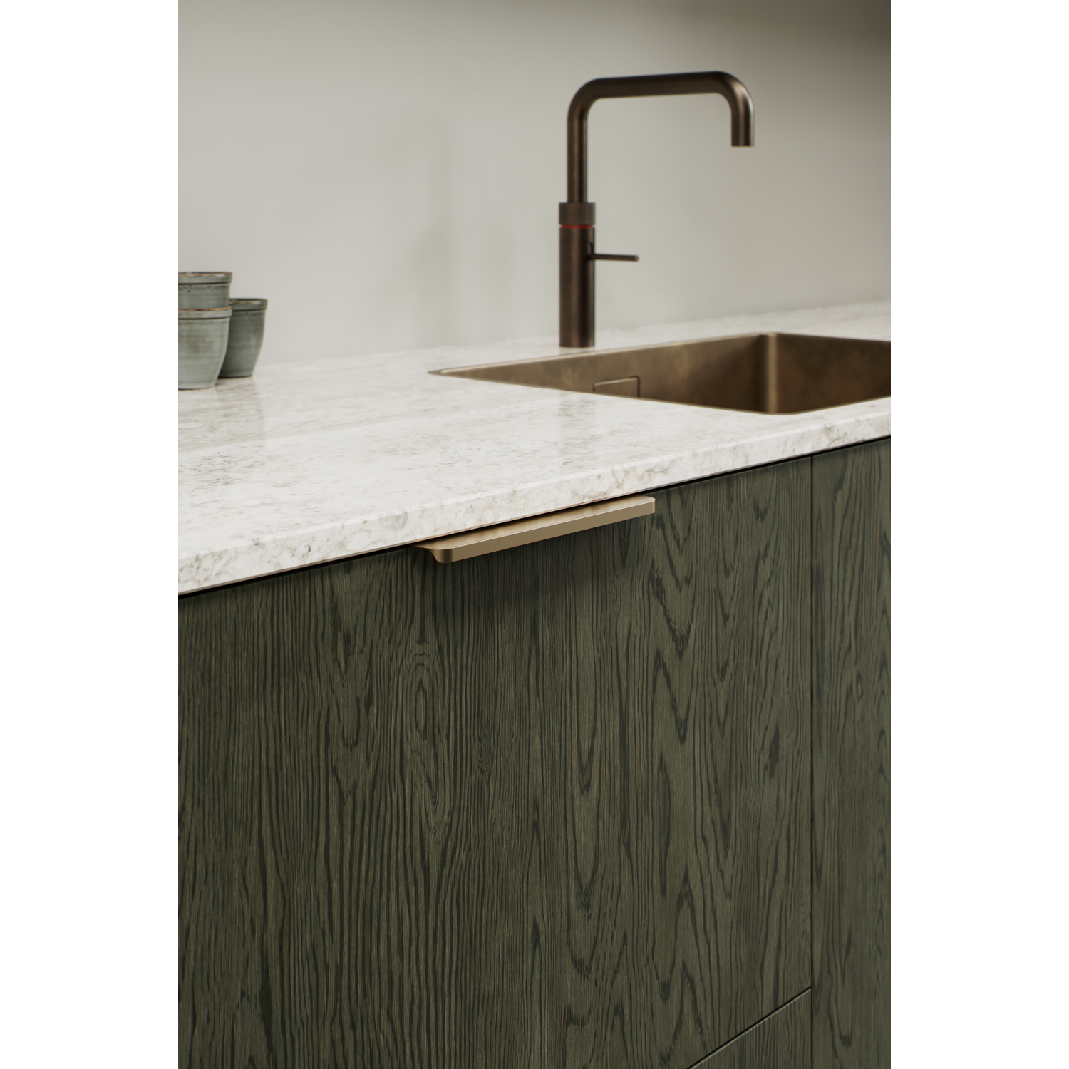 Greep comet ba160 l200 alu mat goud