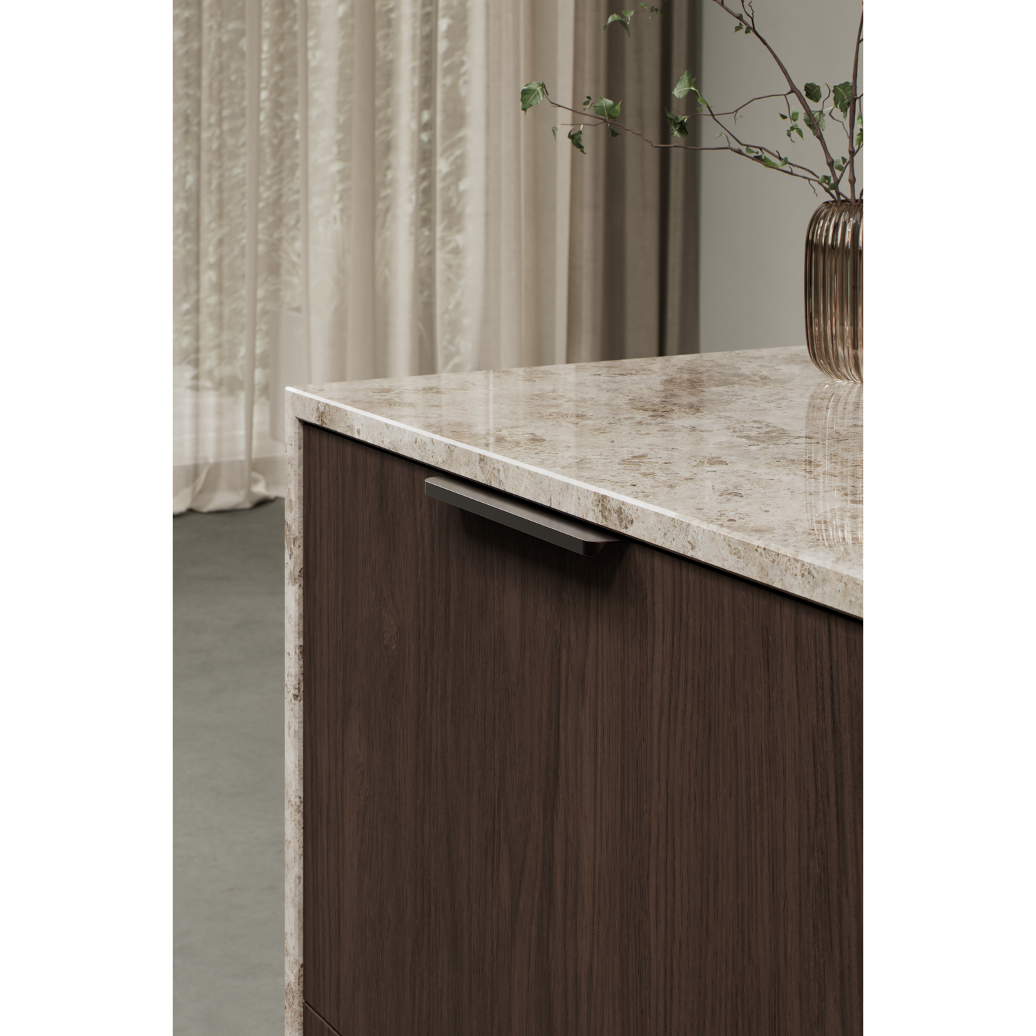 Greep comet ba160 l200 alu mat brons