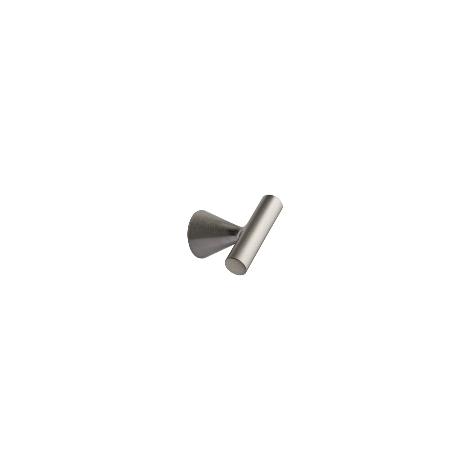 Knop Delta ø23,5x44x36 zamak RVS-look