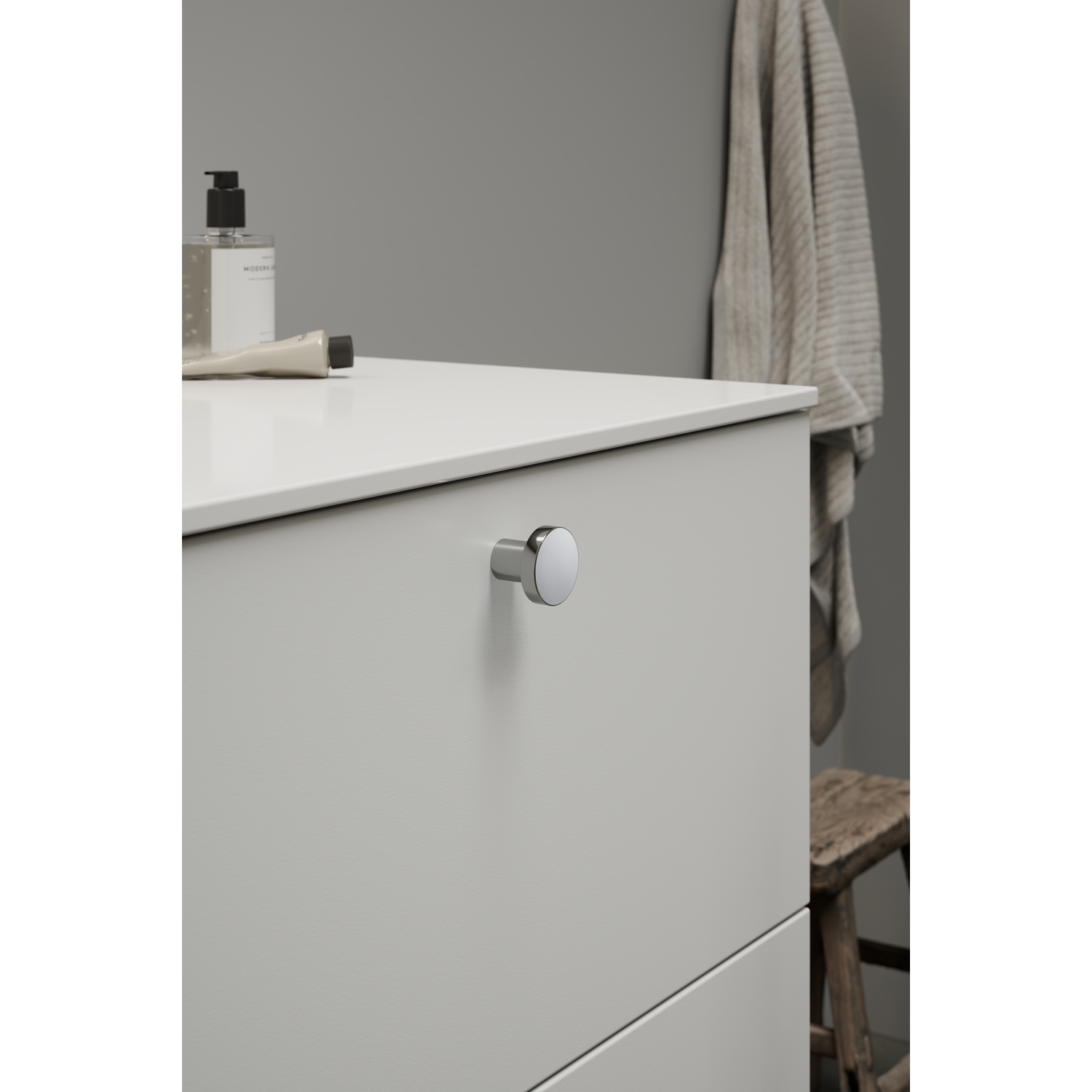 Knop DOT Ø30 H26 zamak chroom
