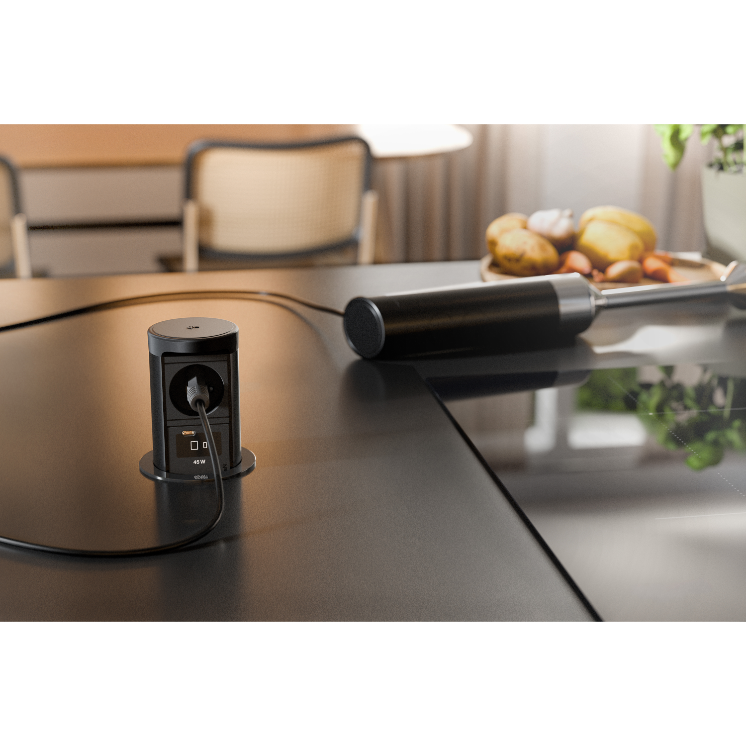 Elevator 2 rvs-look d-l-nl 1 st+usb charger  C+QI