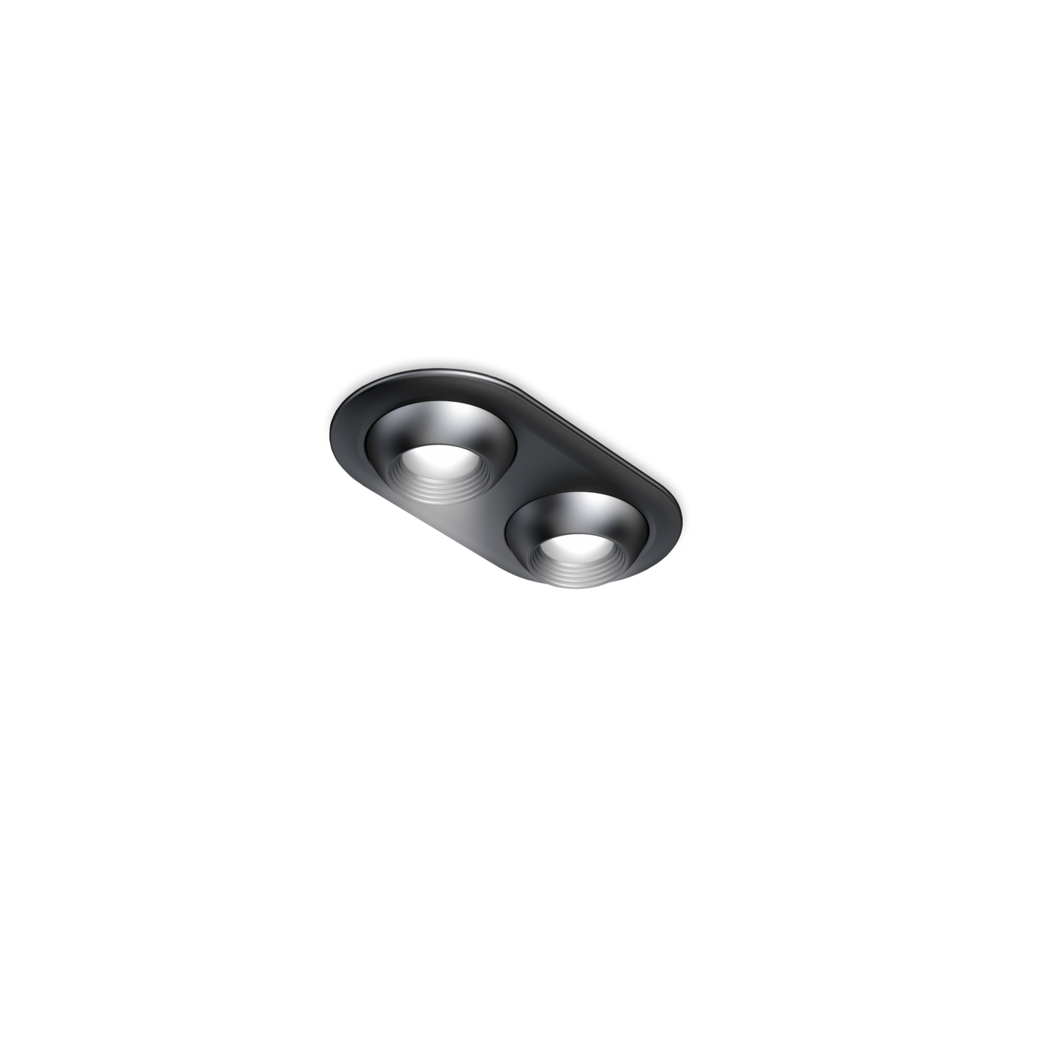 Led focus dubbel rond 24V 1.8W zwart