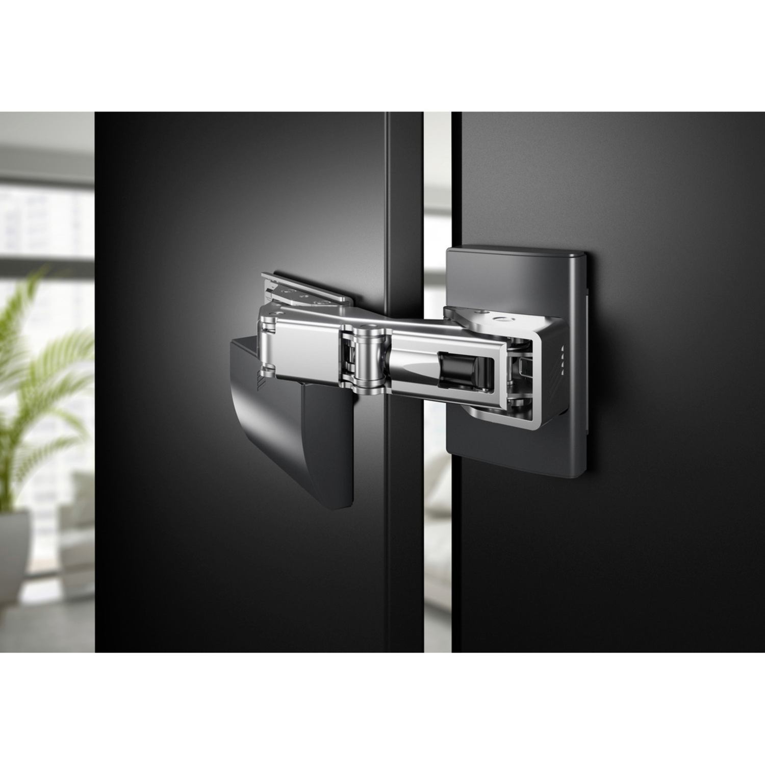 Geleidingsscharnier met draagvermogen Evisys. Voor koelkast deur-op-deur constructie.