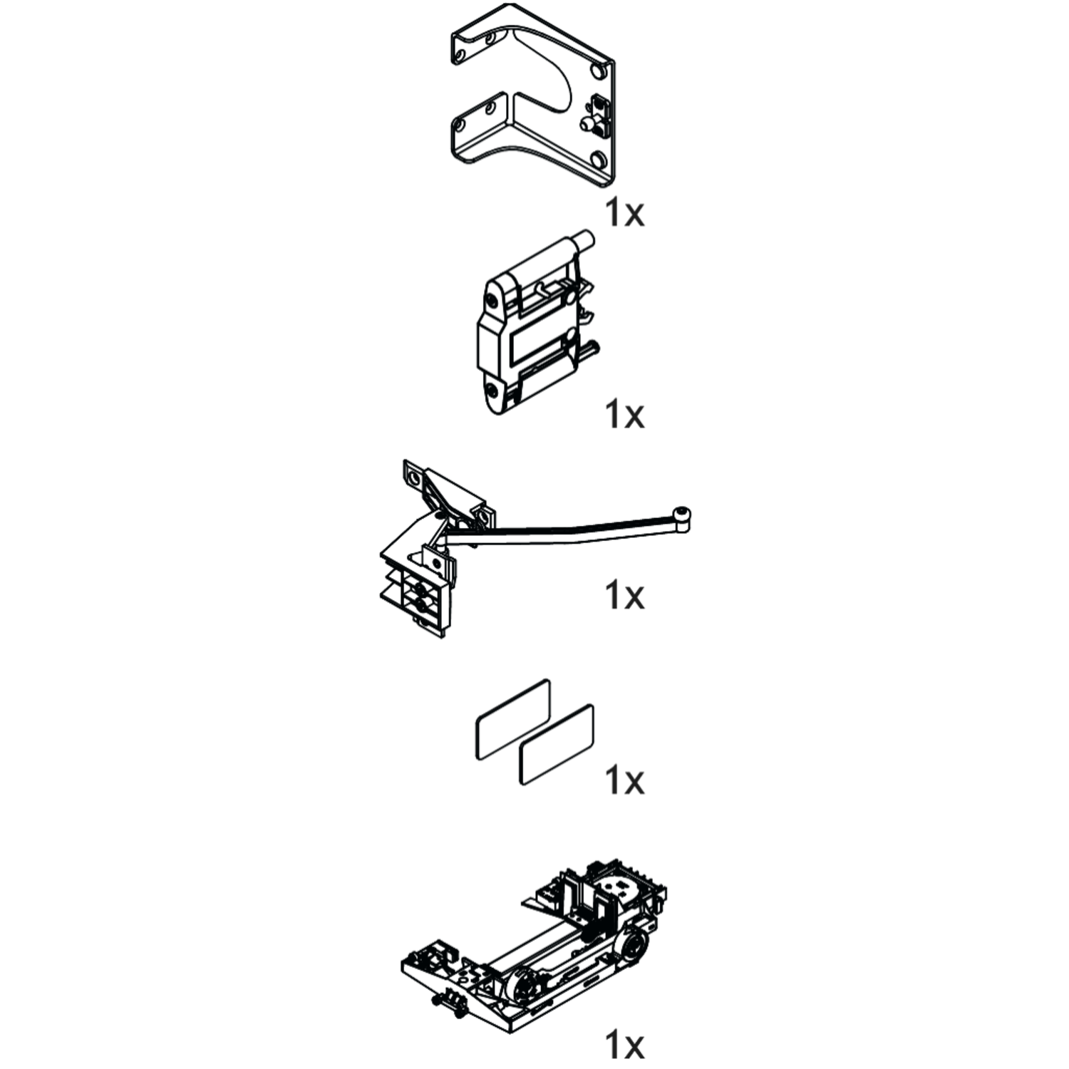 Hawa Folding Concepta III 25 Push inschuifgarnituur rechts