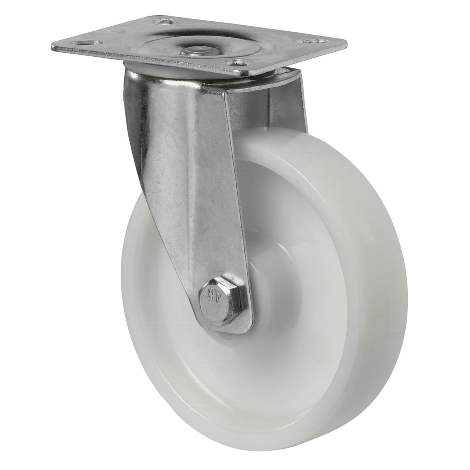 Zwenkwiel d125 h155mm 150kg kunst.wit