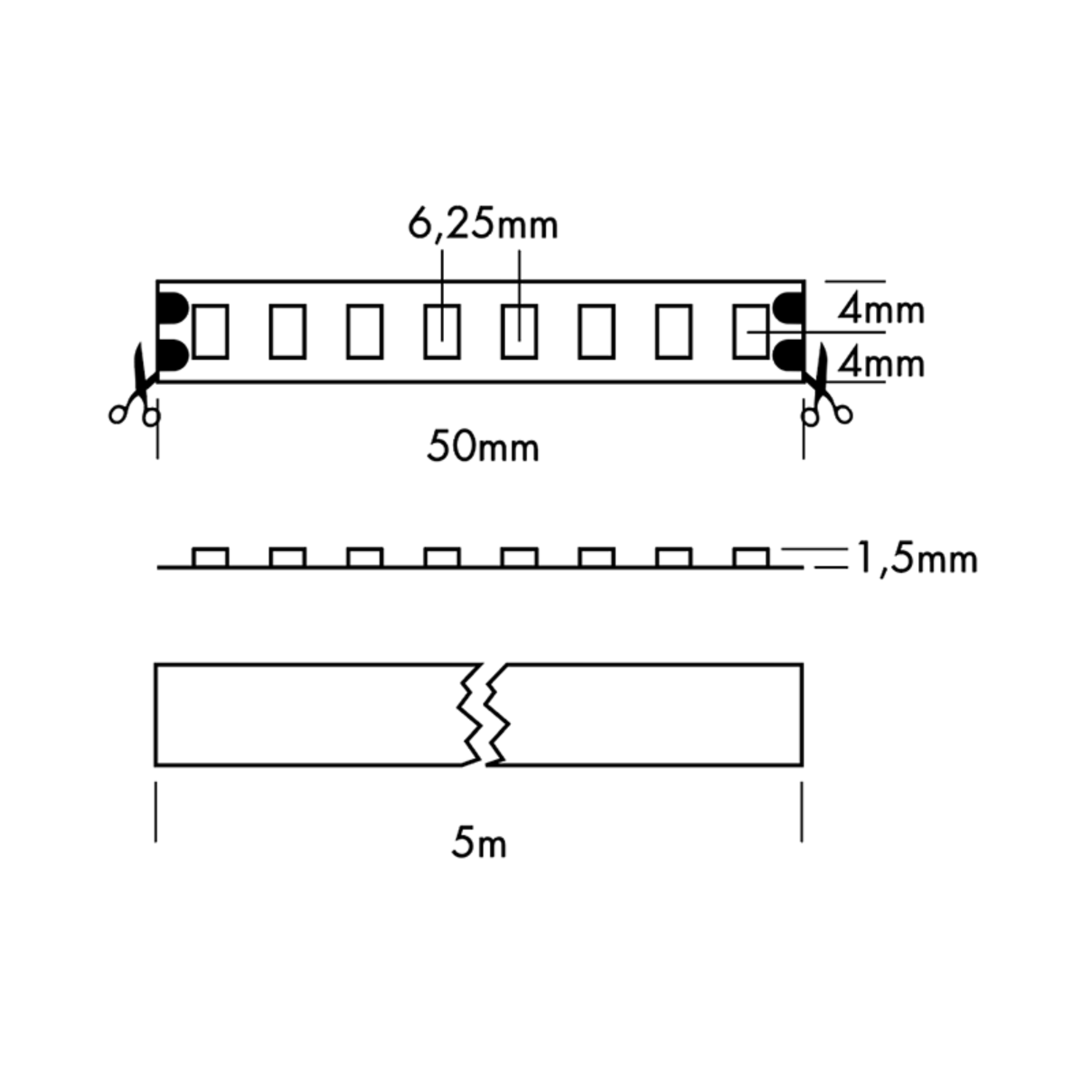 Proled Flex strip 800 Mono 50W 4000K 5m