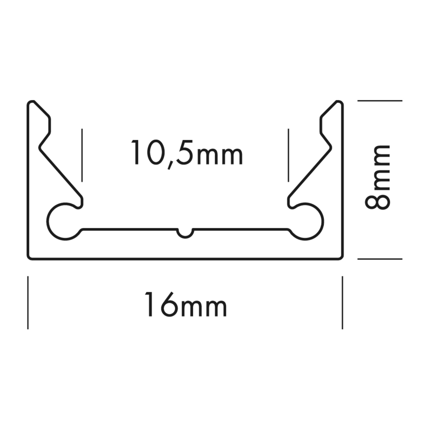 S line led profiel Low wit 2000mm