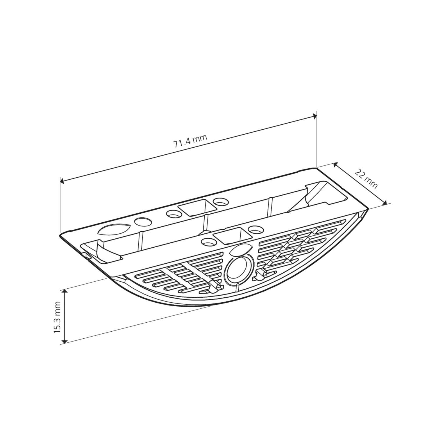 Verbindingssysteem voor lichtgewichtpanelen zonder randhout LC P-16x22 1000 st