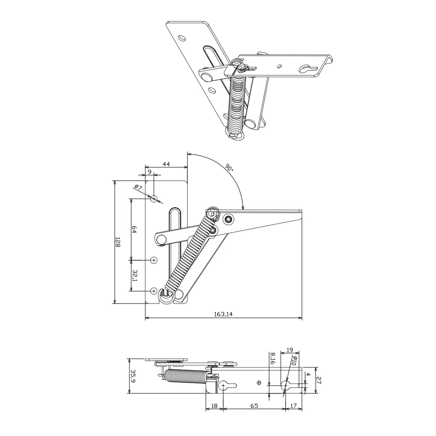 Opklaplift Vikaro nikkel glanzend