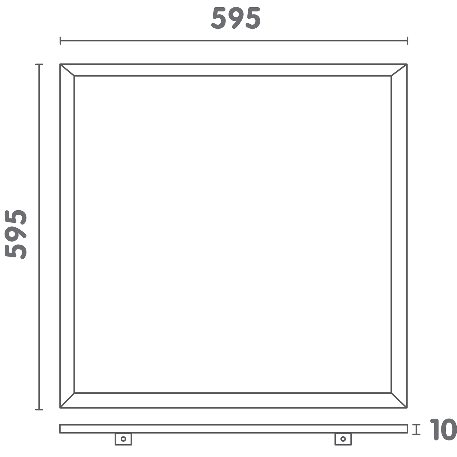 Infinity led Panel 230V vierkant 3000K