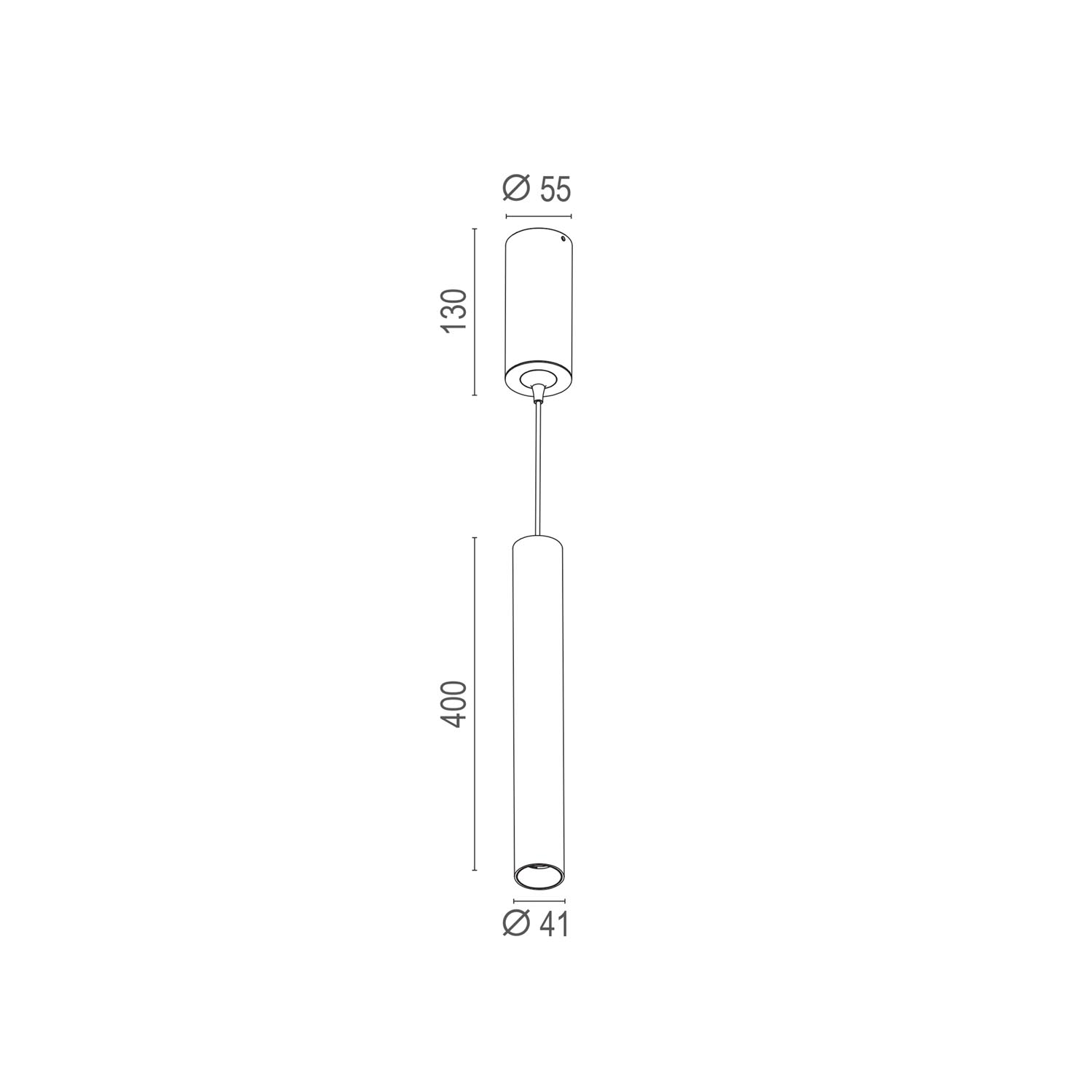 Linea pendel led wit 7W 230V 3000K 550lm