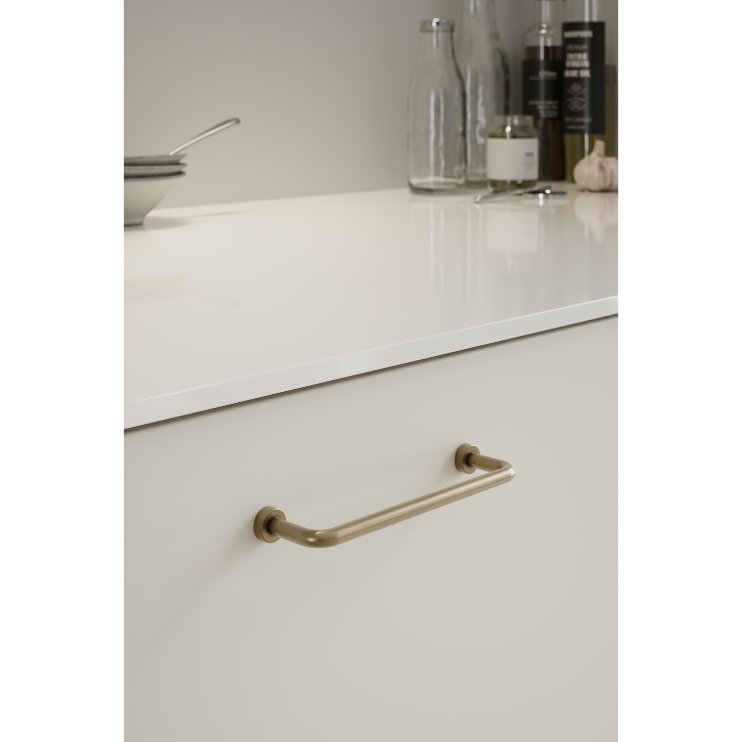 Greep LOUNGE BA128 L142 gepatineerd messing