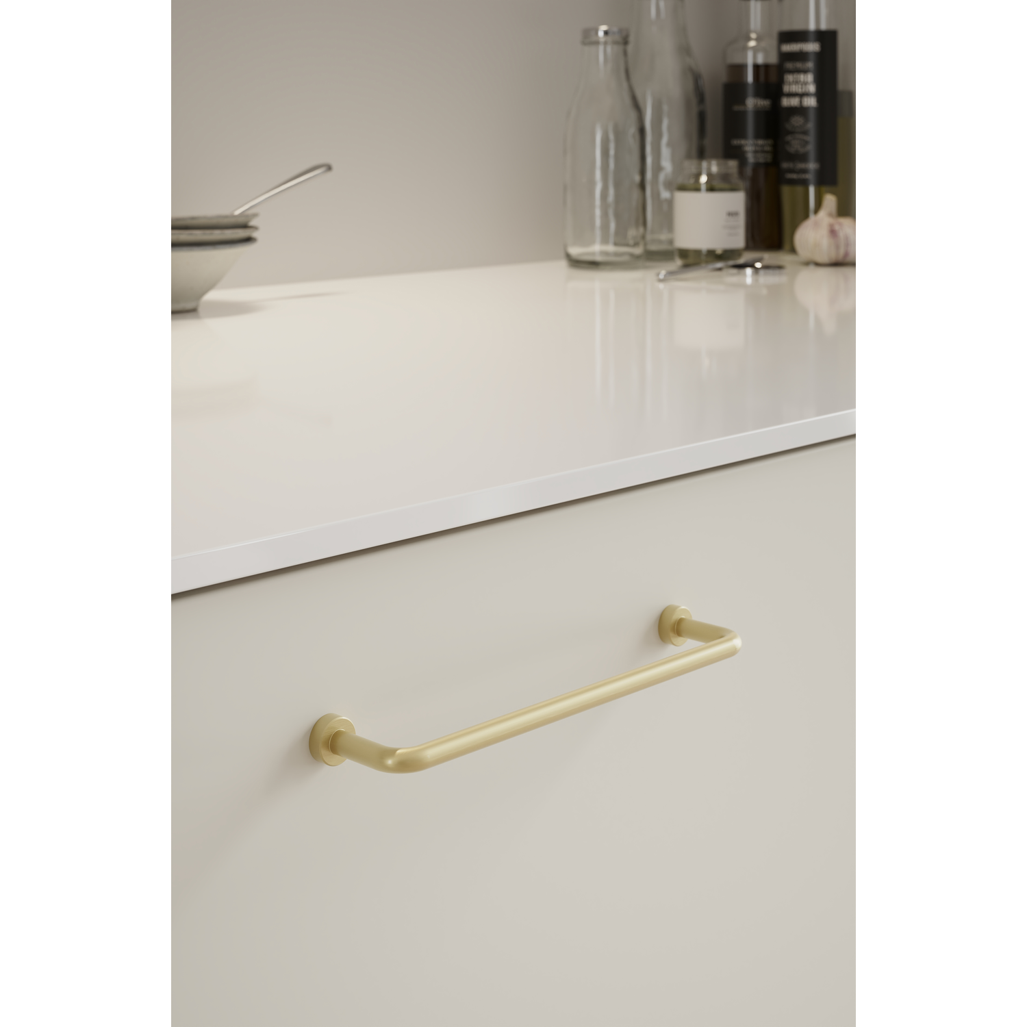 Greep LOUNGE BA160 L174 messing geborsteld goud