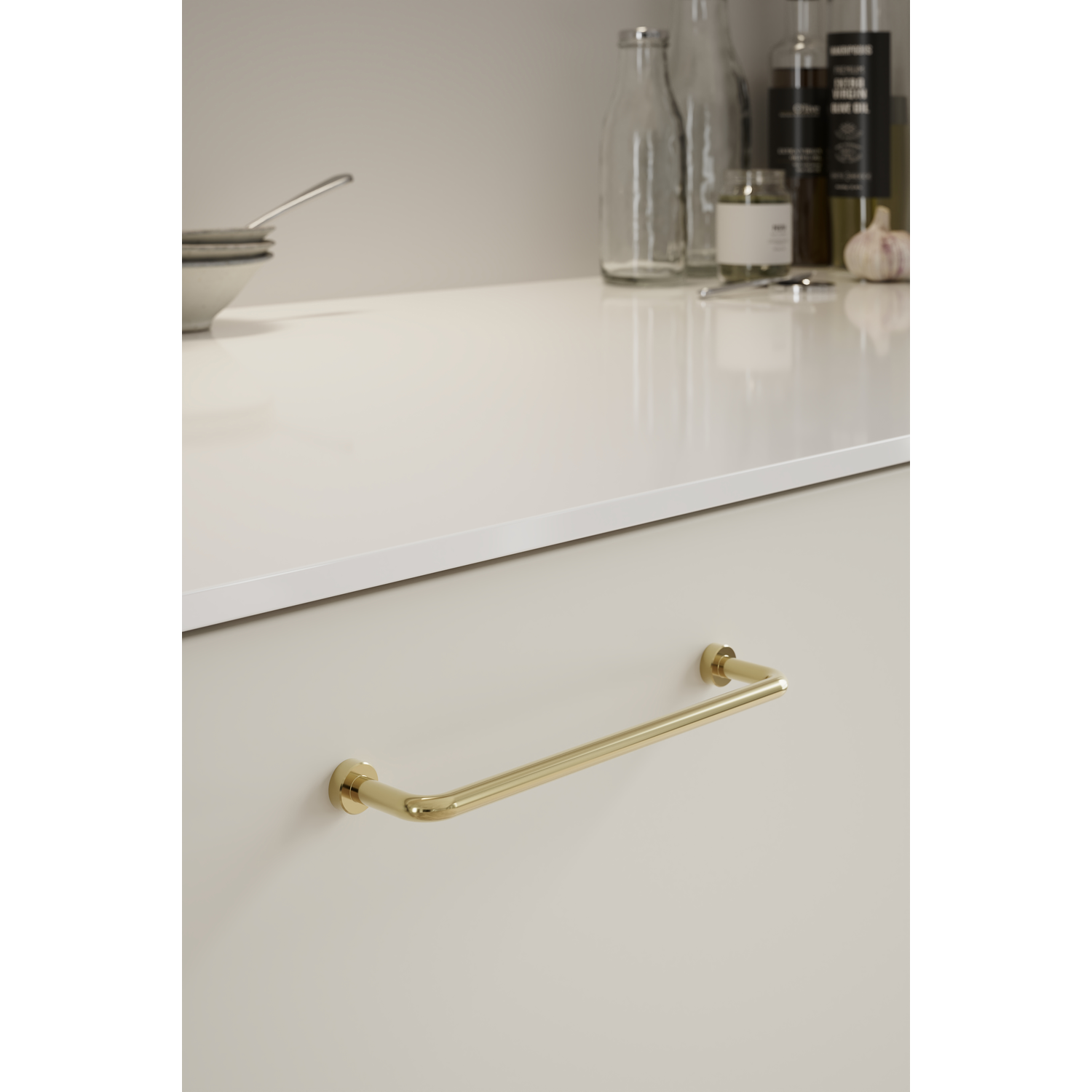 Greep LOUNGE BA160 L174 gepolijst goud