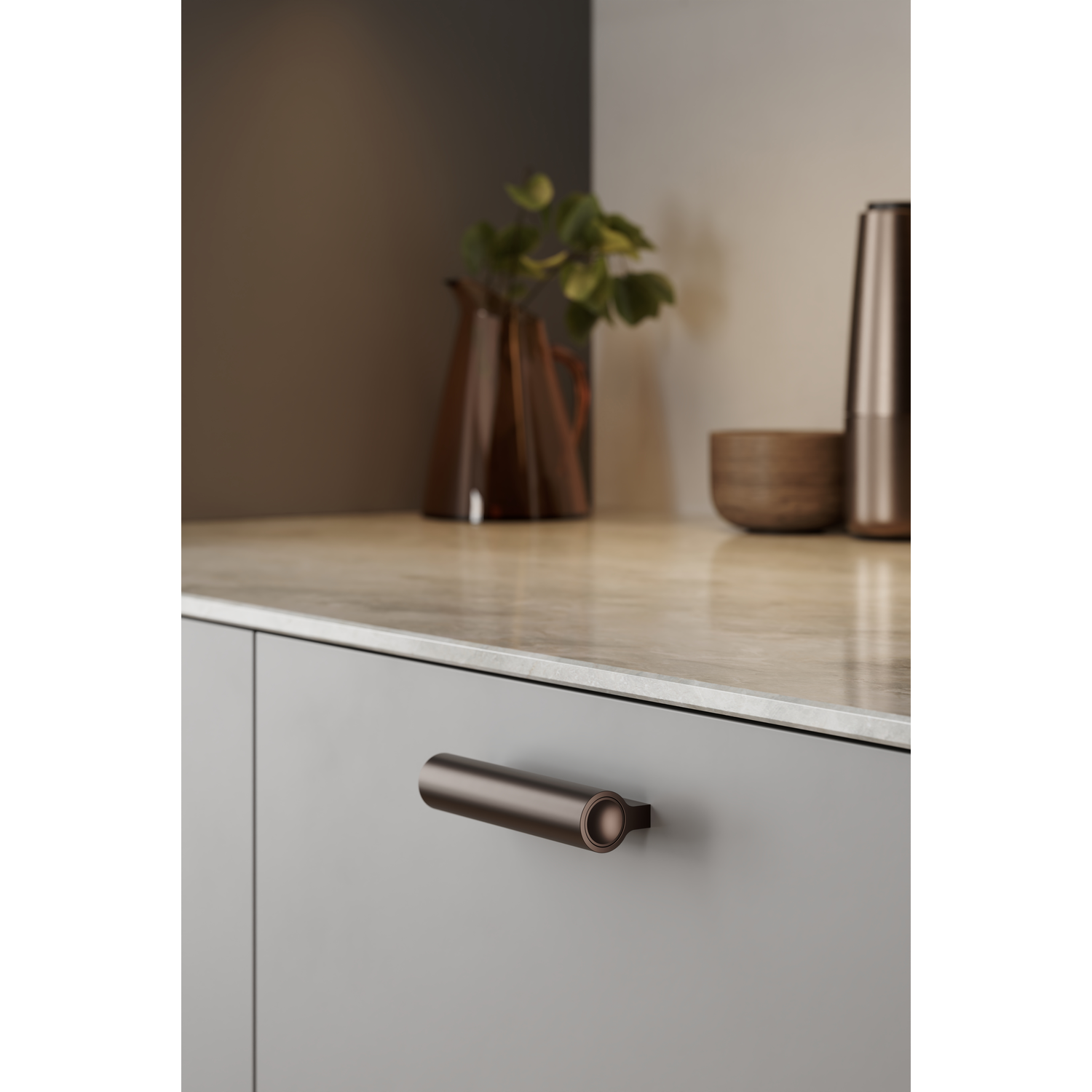 Greep LUCENTE BA64 aluminium mat brons