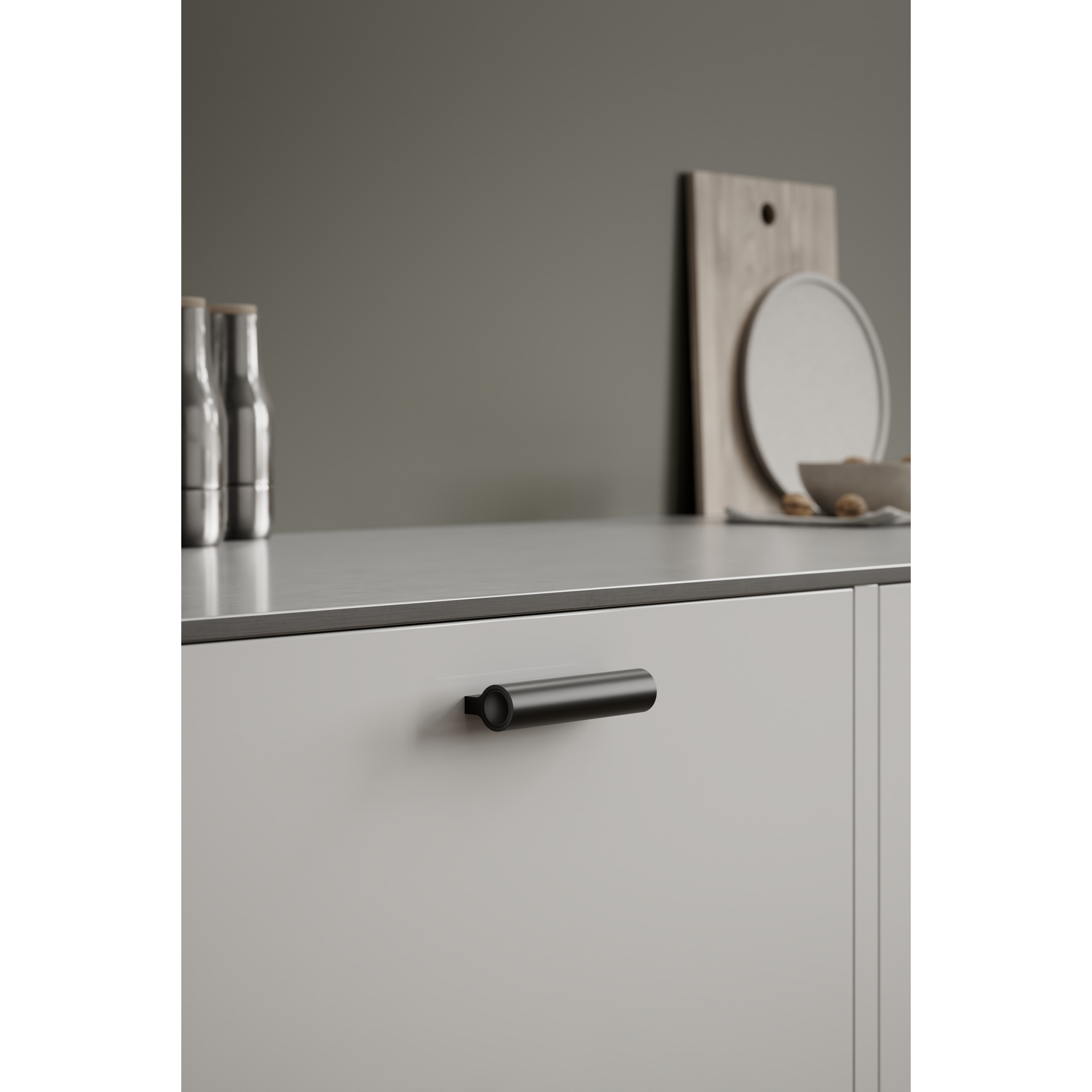 Greep LUCENTE ba64 aluminium mat zwart
