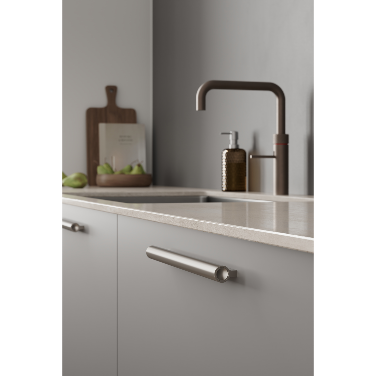 Greep LUCENTE ba1088 aluminium mat rvs-look