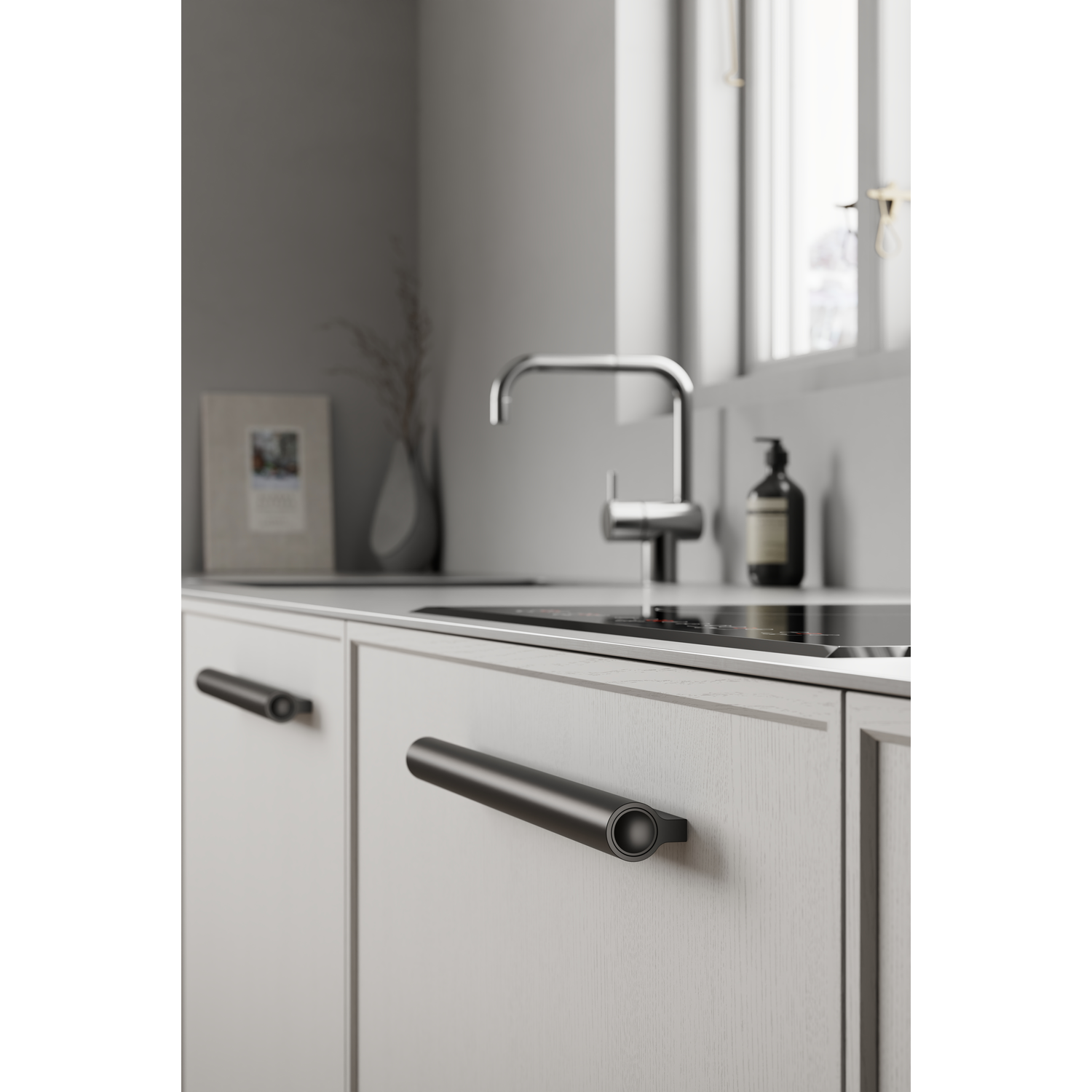 Greep LUCENTE ba224 aluminium mat zwart