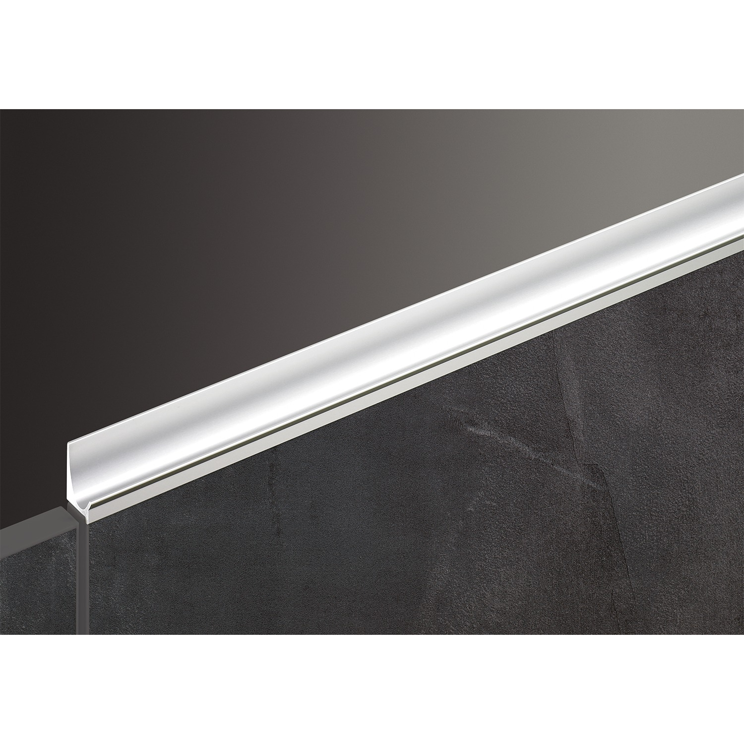Greeplijst Lutetia, L 2000 mm, B 23 mm, H 28 mm, Aluminium geëloxeerd