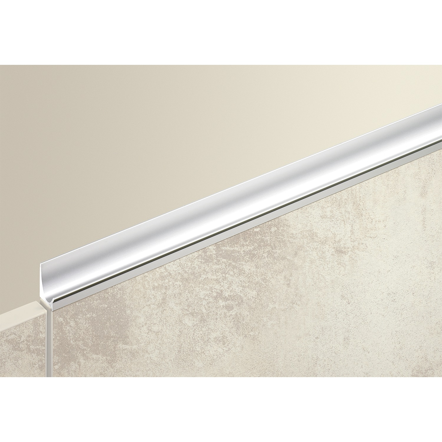 Greeplijst Lutetia, L 2000 mm, B 23 mm, H 28 mm, Aluminium geëloxeerd