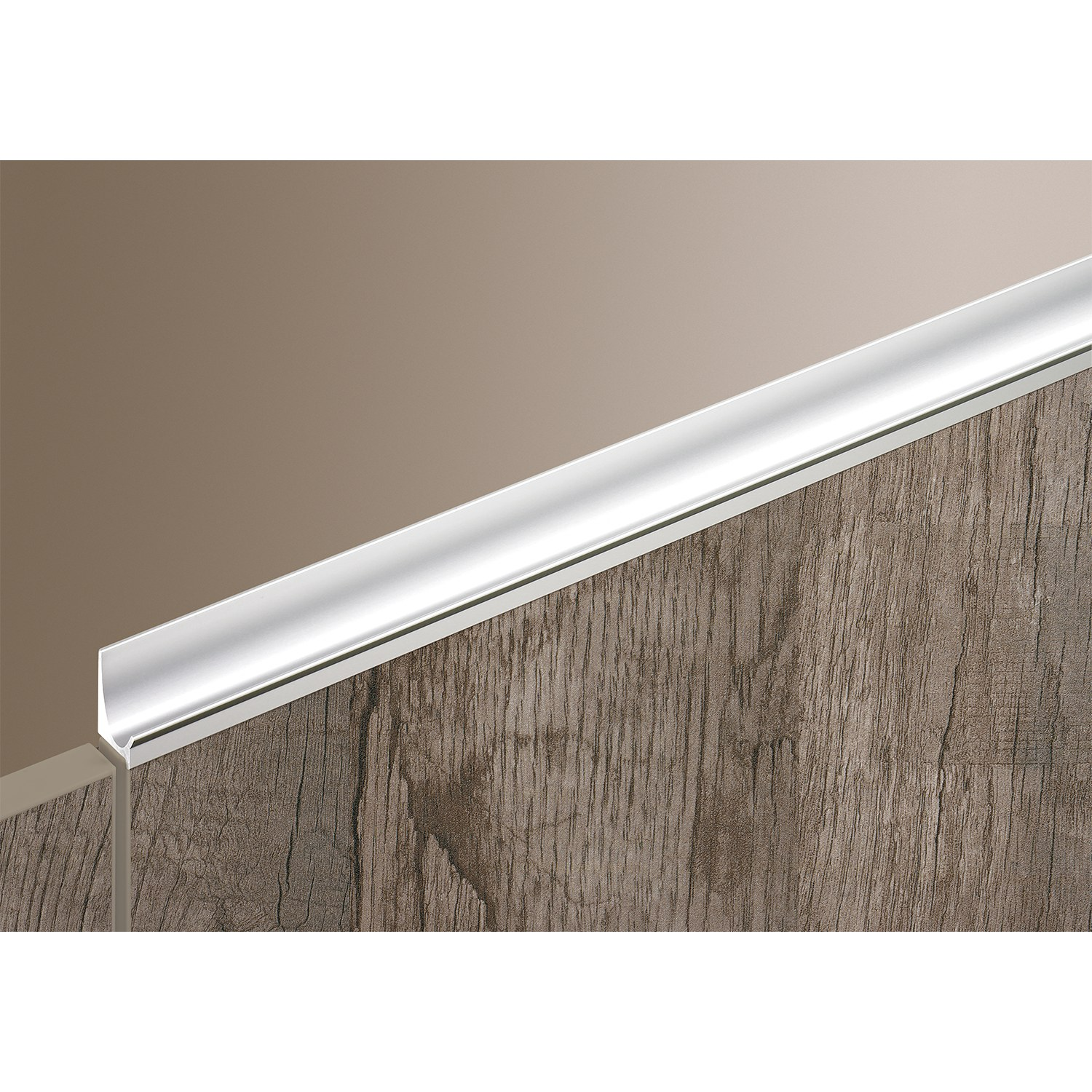 Greeplijst Lutetia, L 2000 mm, B 23 mm, H 28 mm, Aluminium geëloxeerd