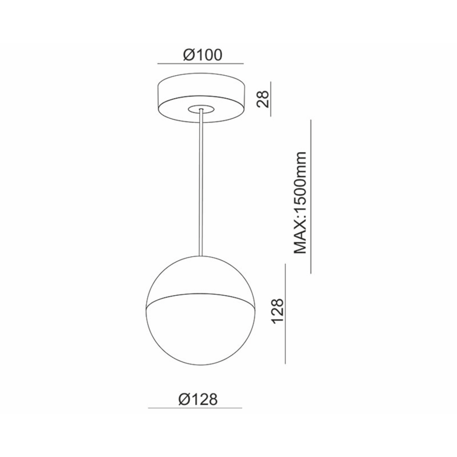 Mime-S pendel led zwart 11W 230V 2700K 900lm
