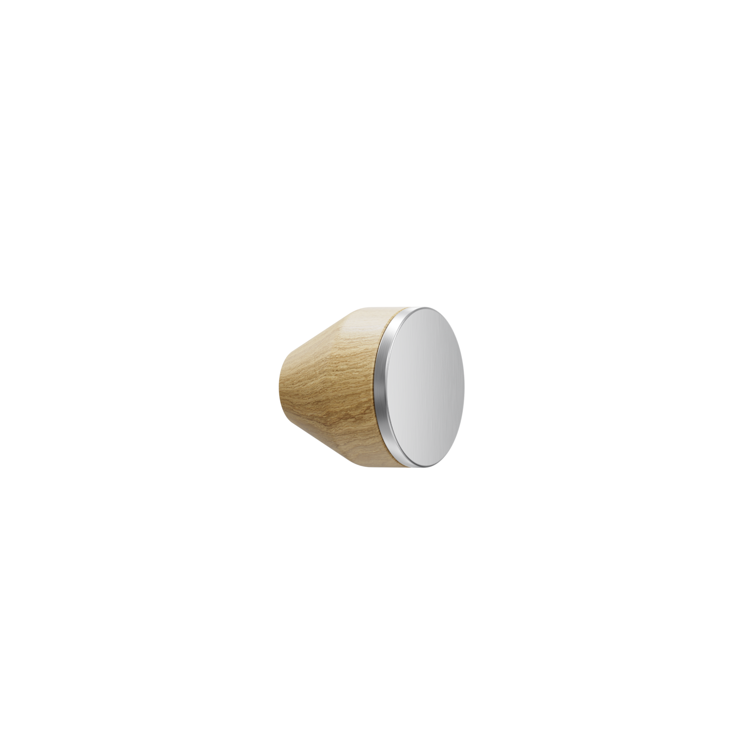 Knop MELURA ø30 h28 eik + gepolijst rvs