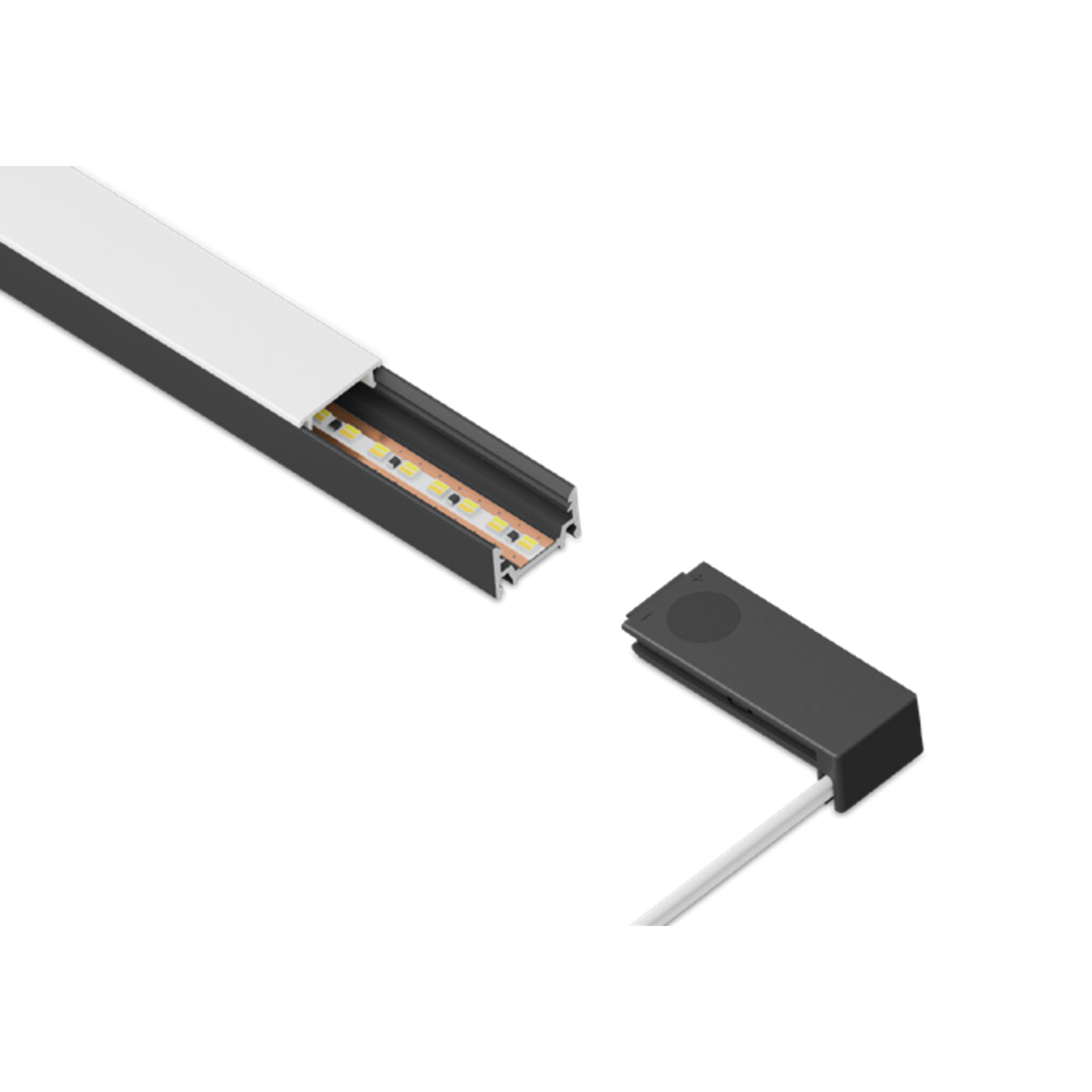 Moove1 led profiel 3m WDC 24V 10W/M zwart