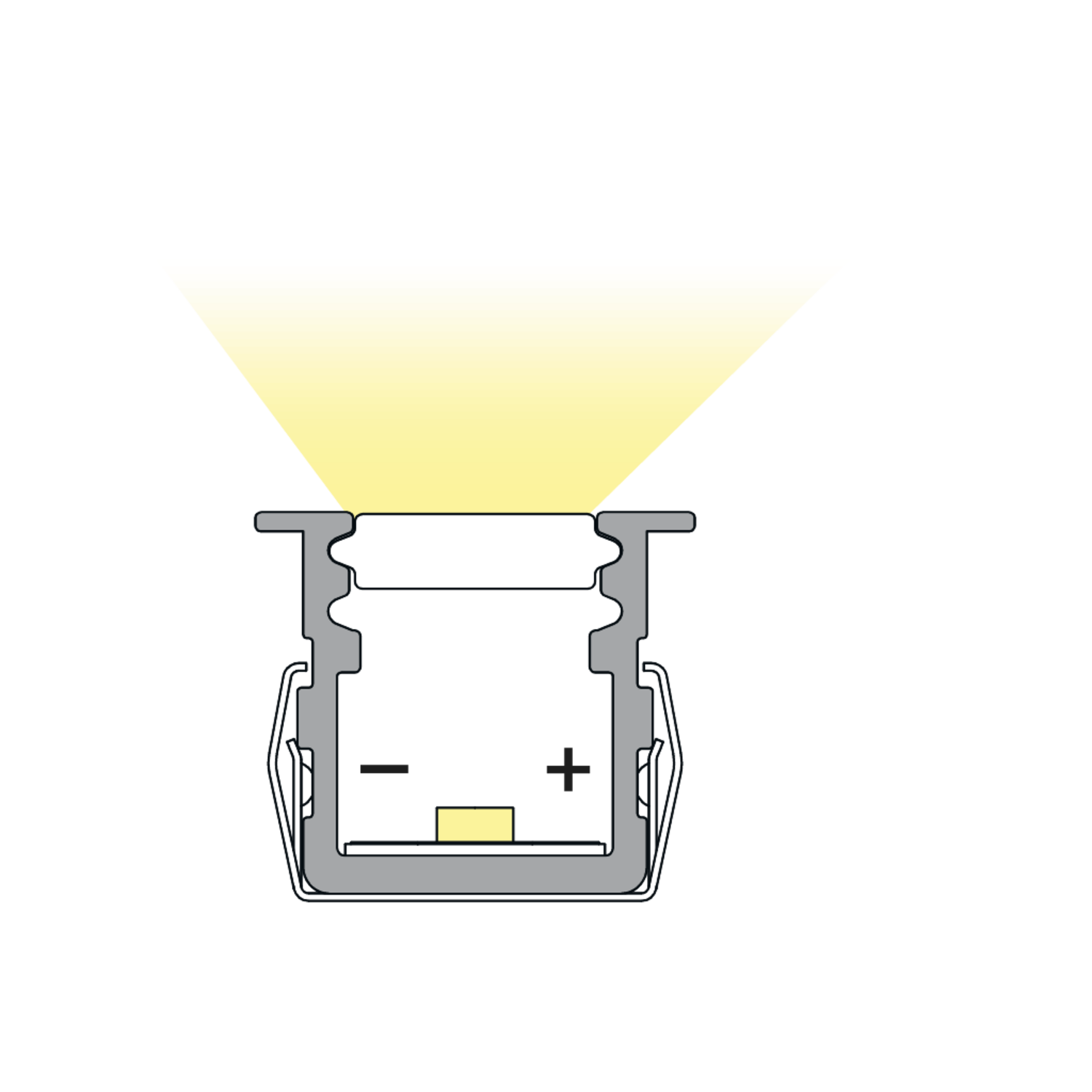 Moove2 led profiel 3m WDC 24V 10W/M zwart