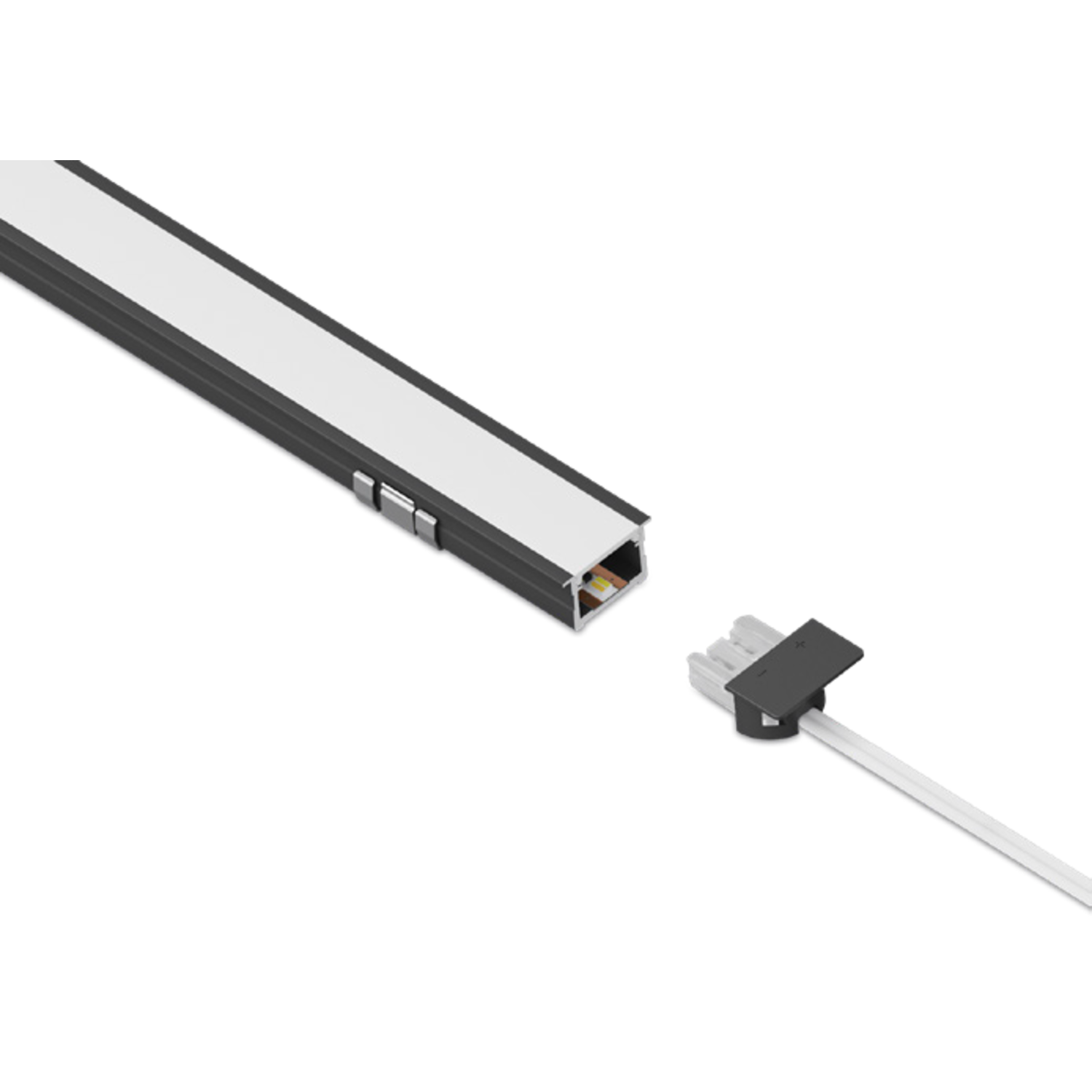 Moove3 led profiel 3m WDC 24V 10W/M zwart