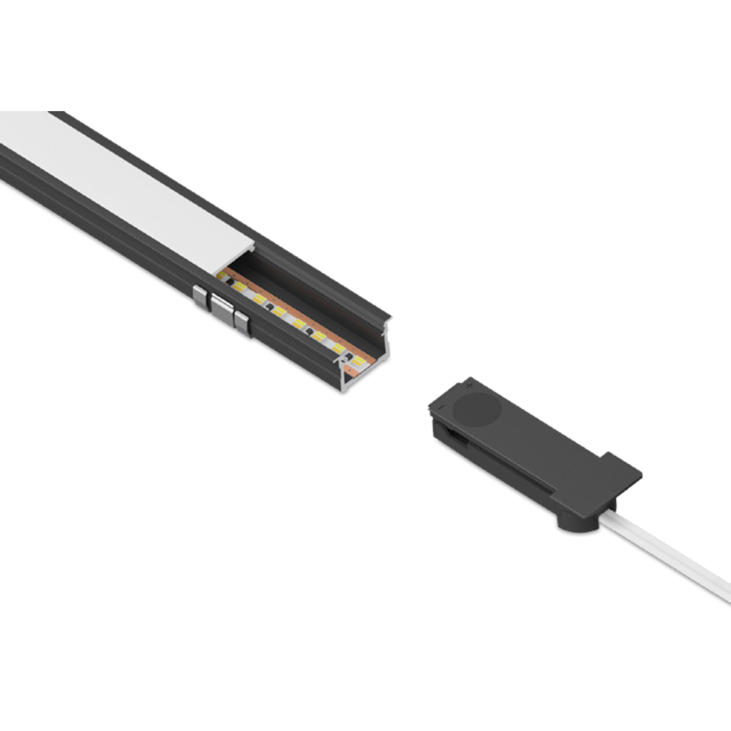 Moove3 led profiel 3m WDC 24V 10W/M zwart