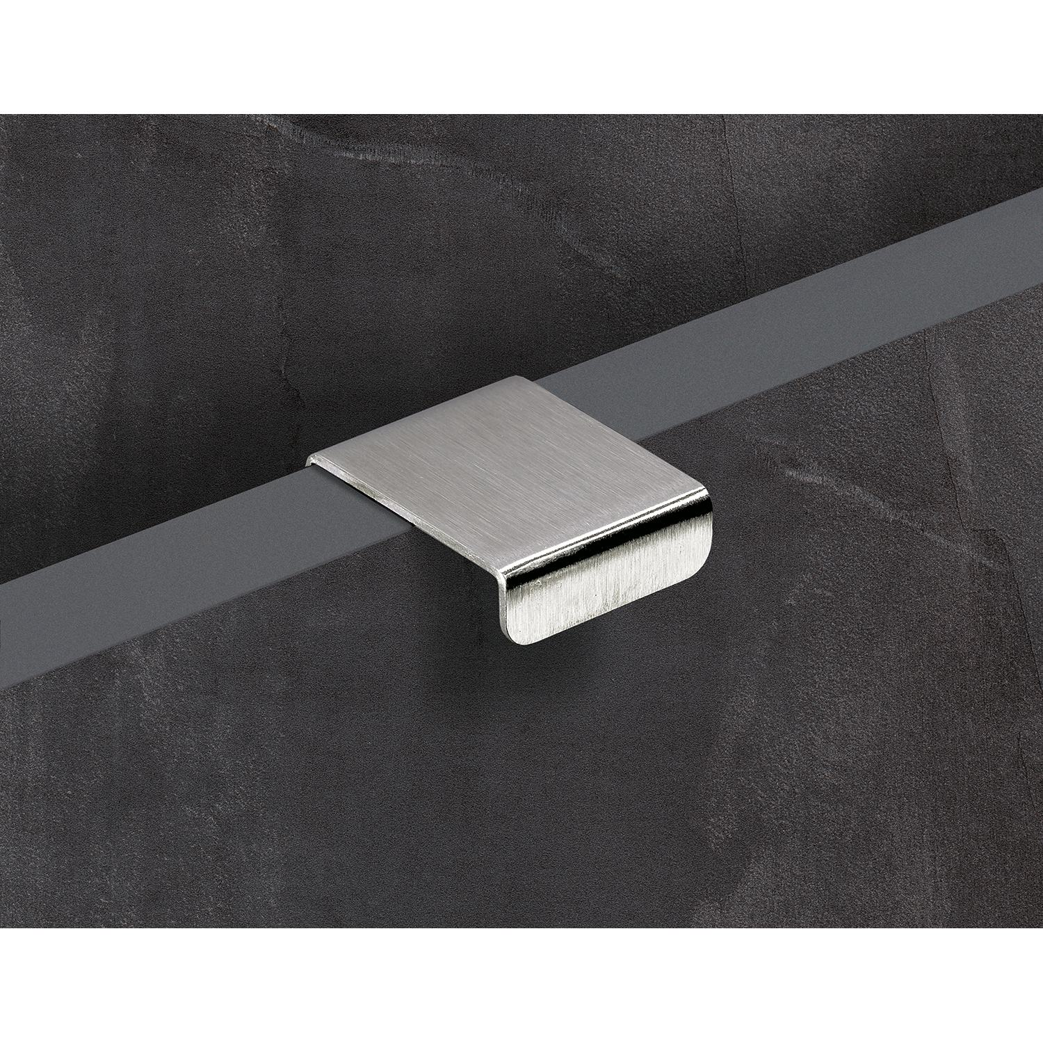 Greep Narni, boorafstand 50, L 60 mm, B 37 mm, H 21 mm, roestvrij staal geborsteld