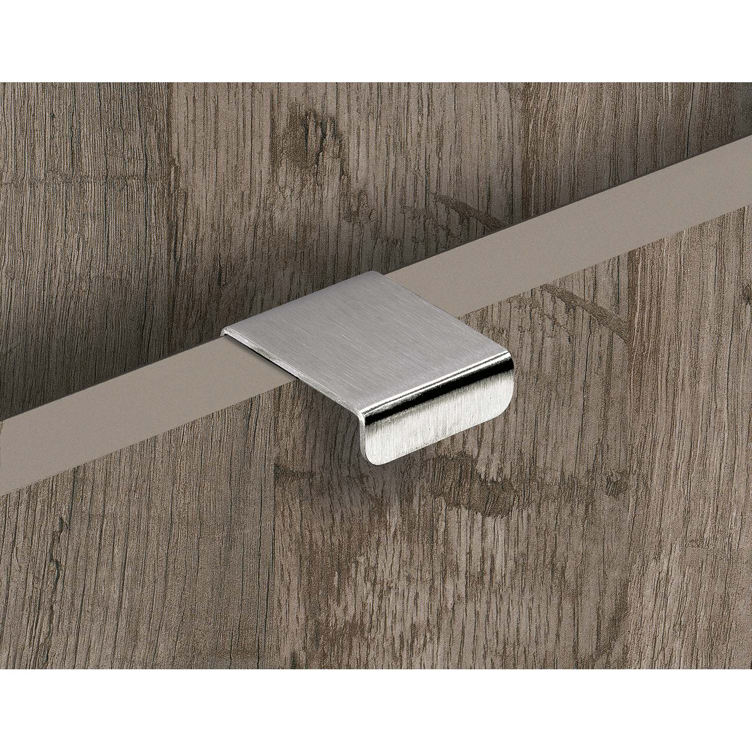 Greep Narni, boorafstand 50, L 60 mm, B 37 mm, H 21 mm, roestvrij staal geborsteld