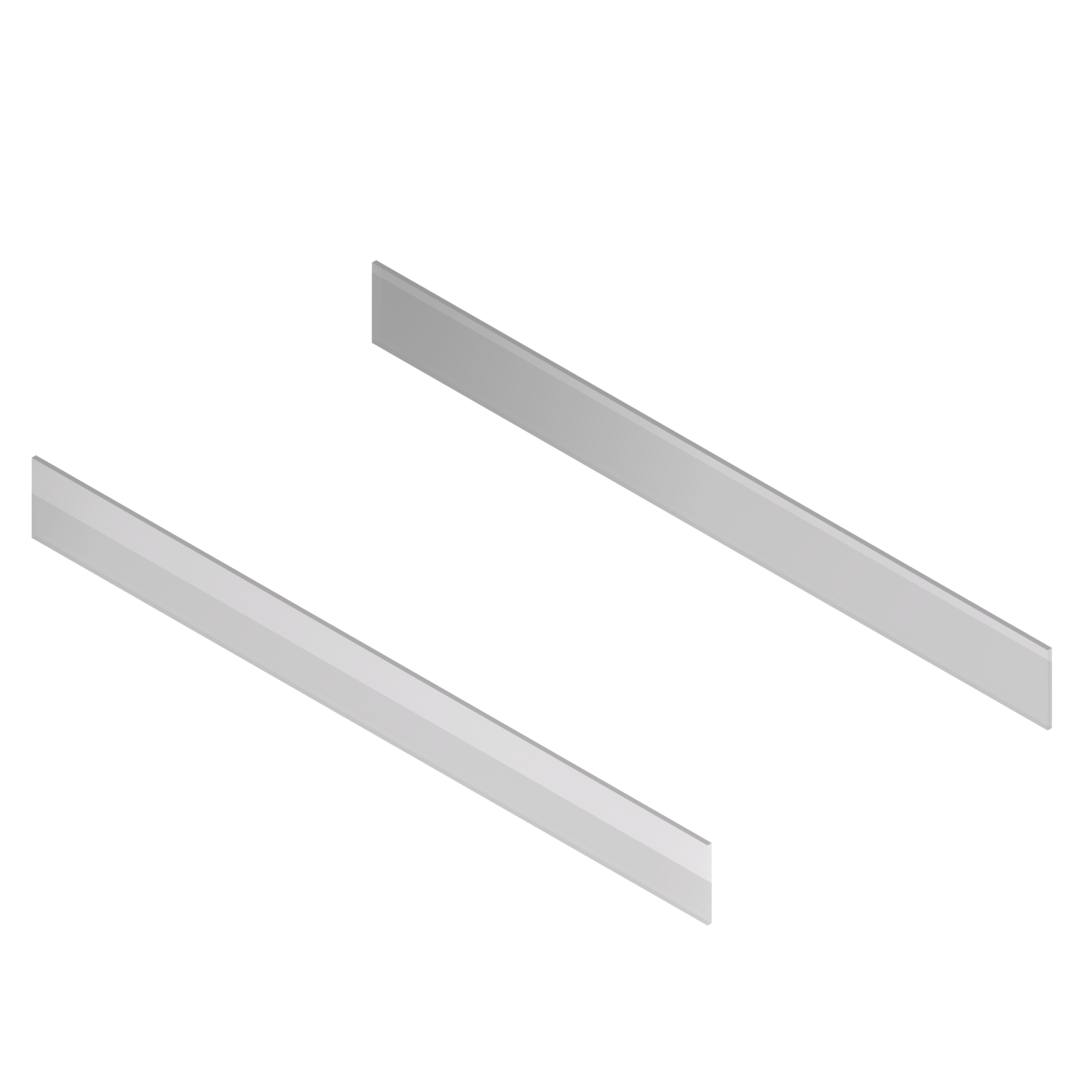 Chic line front/rugset  glas l. 570  h.61  d.4mm