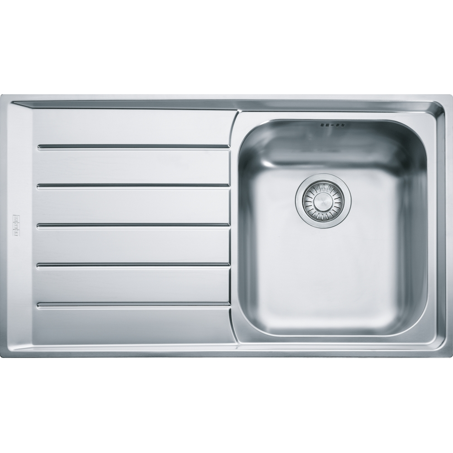 Neptune - Vlakbouw- & SlimTopspoeltafel / 864 x 514 mm / 1 bak / Glad / Druipblad links