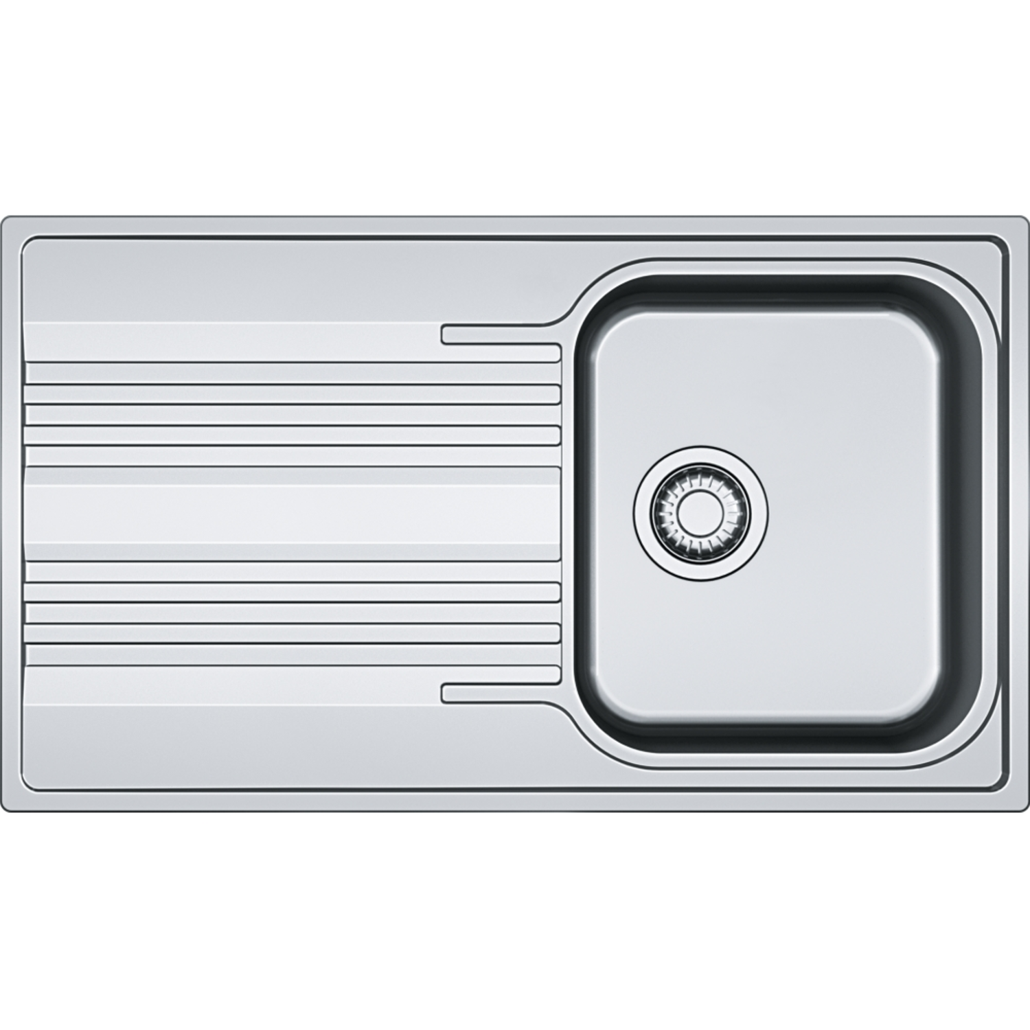 Smart- Inbouwspoeltafel / 860 x 500 mm / 1 bak / Glad / Omkeerbaar