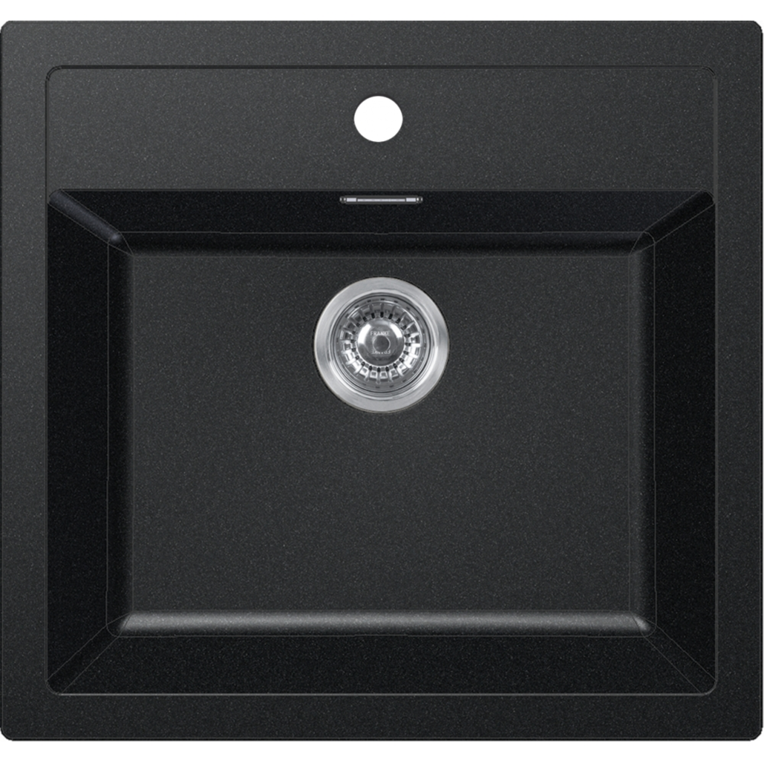 Sirius - Inbouwbouwspoelbak / 560 x 530 mm / 1+1/2 bak / Zwart