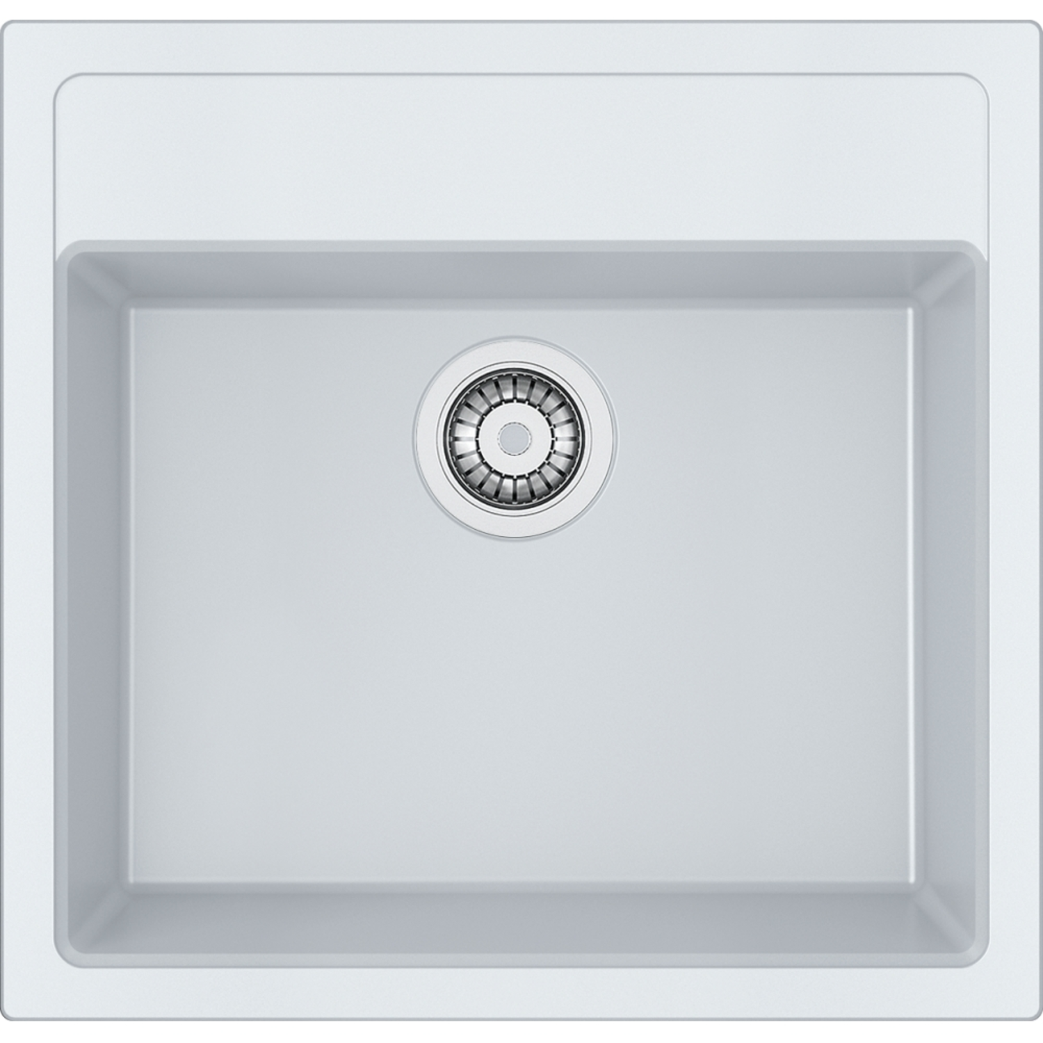 Sirius - Inbouwbouwspoelbak / 560 x 530 mm / 1+1/2 bak / Wit