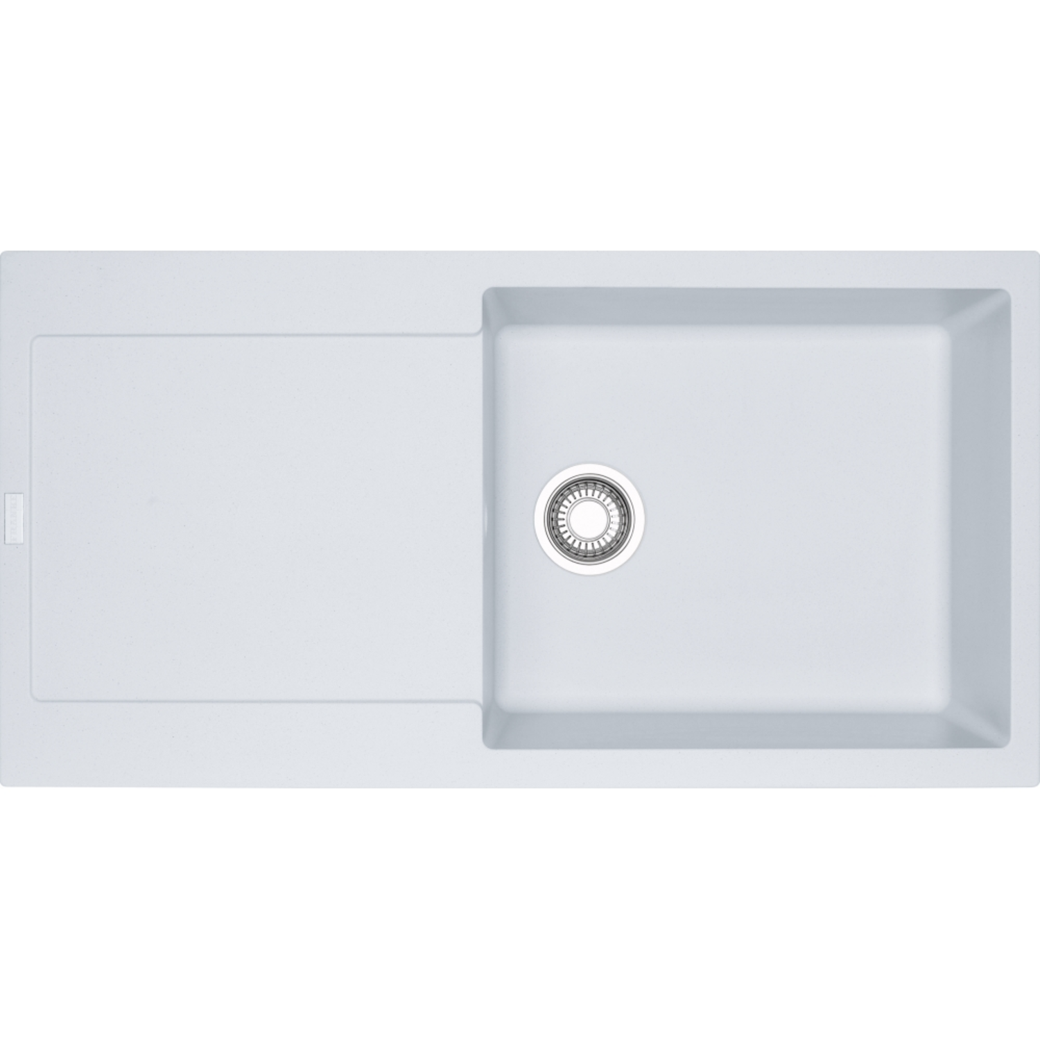 Maris - Inbouwspoeltafel / 970 x 500 mm / 1 bak / Metaal wit / Omkeerbaar